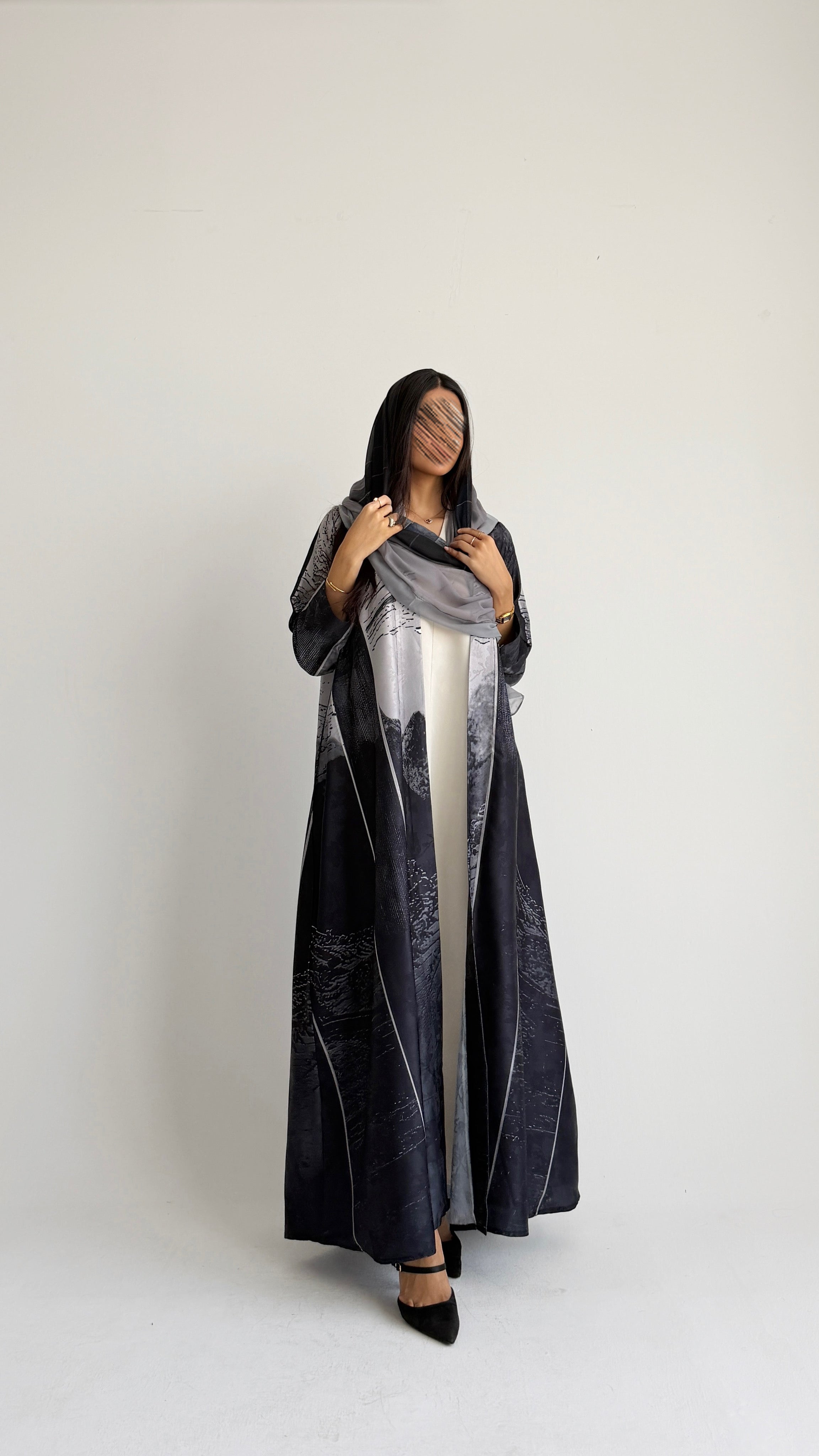 MWT1437 عباية طباعة | Printed Abaya - Aya