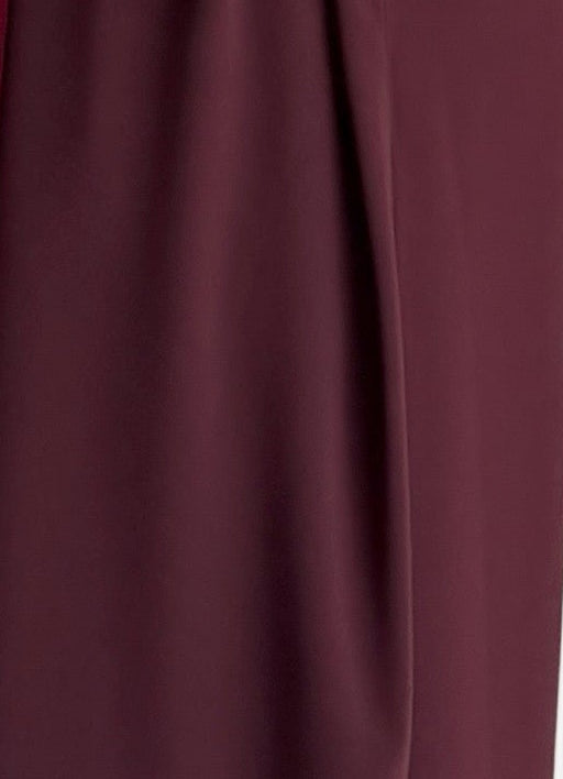 MWT1100 - عباية عنابي  بتدخيله ساتان بالاكمام - Aya