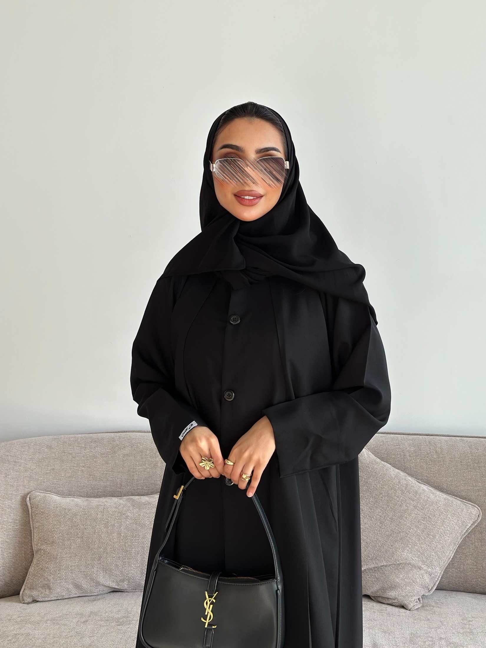 MWT4299 -  عباية ميني مت الأسود اليومية - Aya