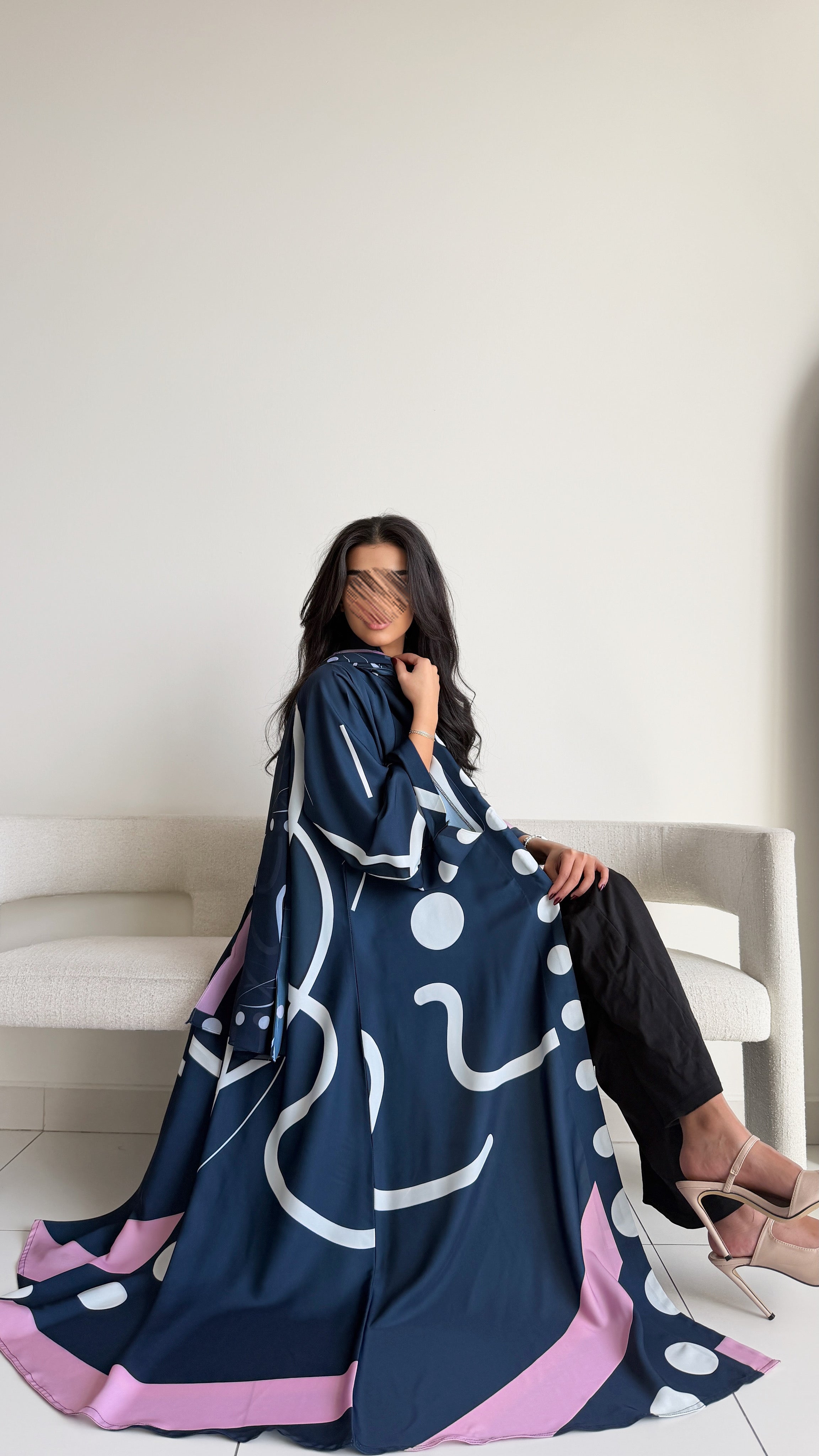 MWT1096 - عباية طباعة | Printed Abaya - Aya