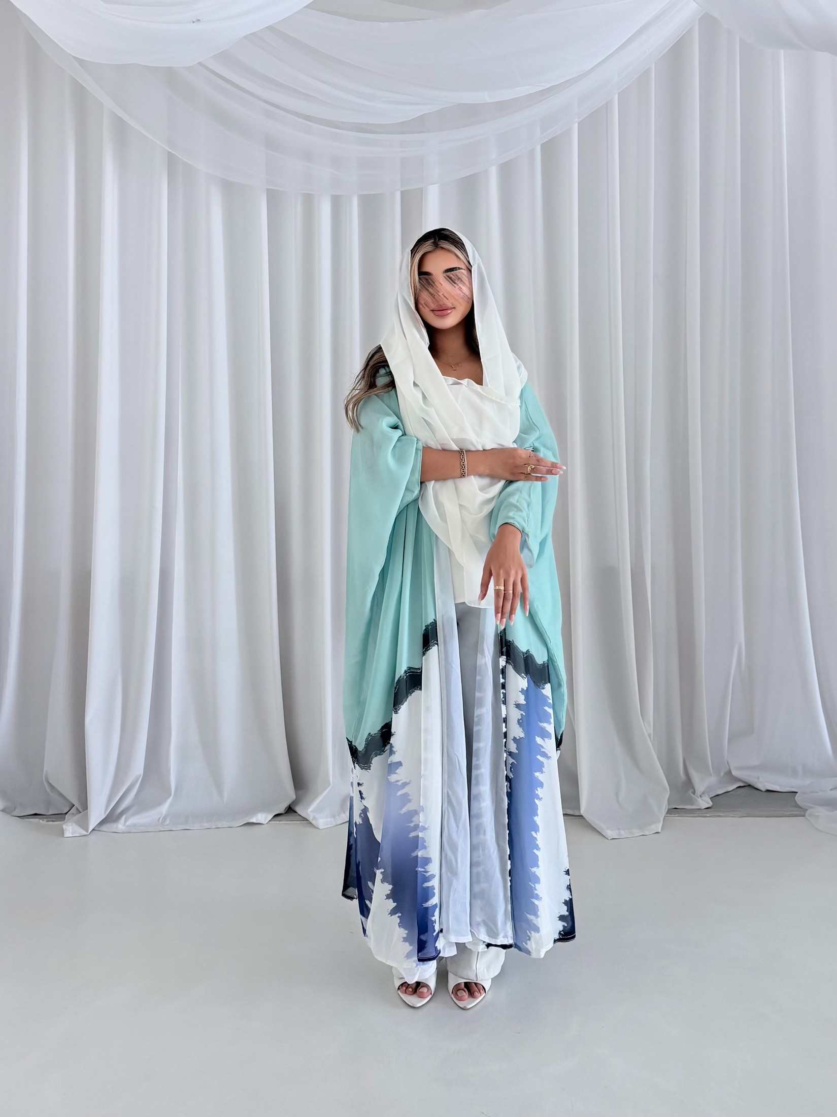 MWT5213 - عبايه طباعه شيفون - Aya