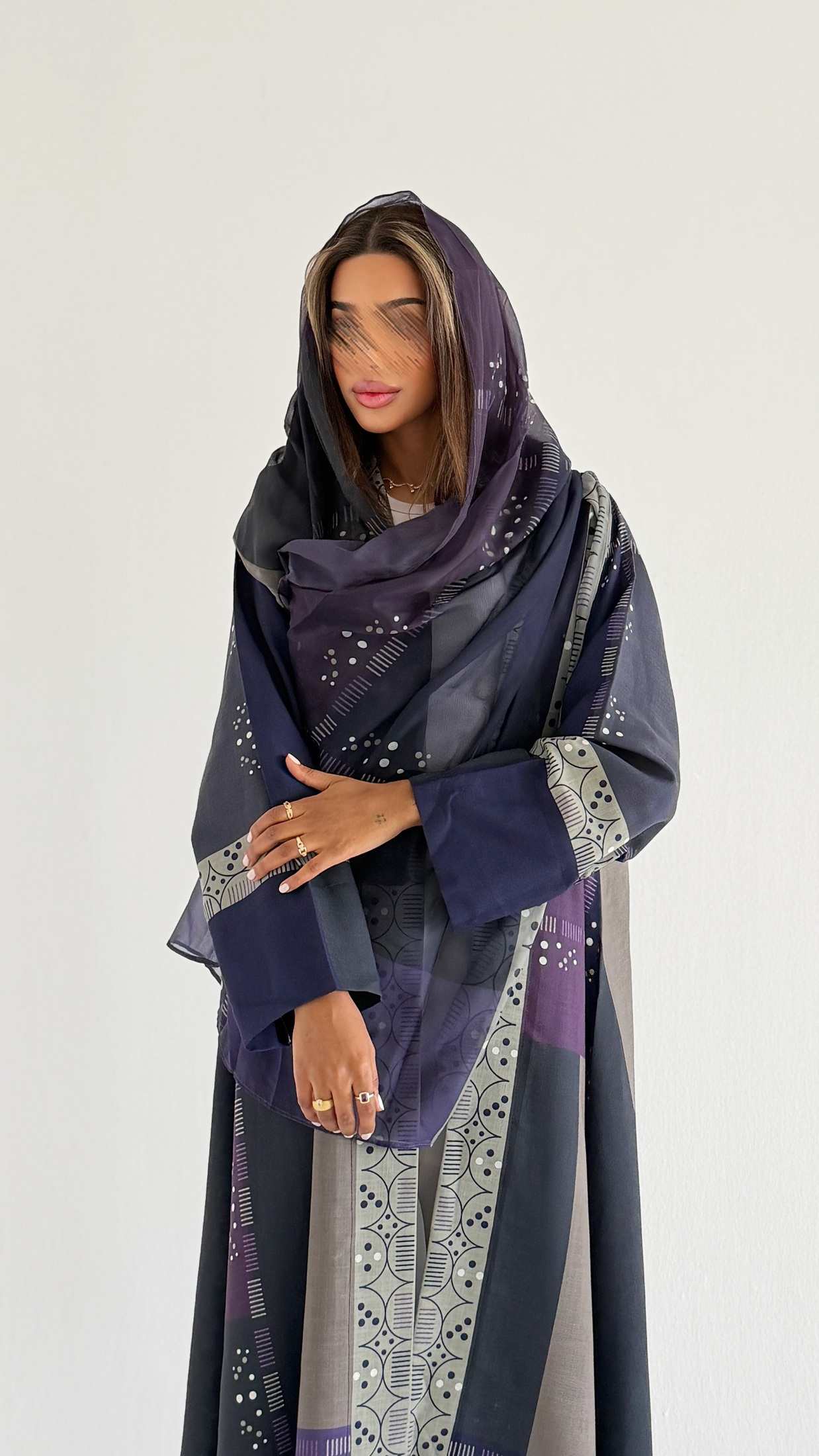 MWT1532 عباية طباعة | Printed Abaya - Aya
