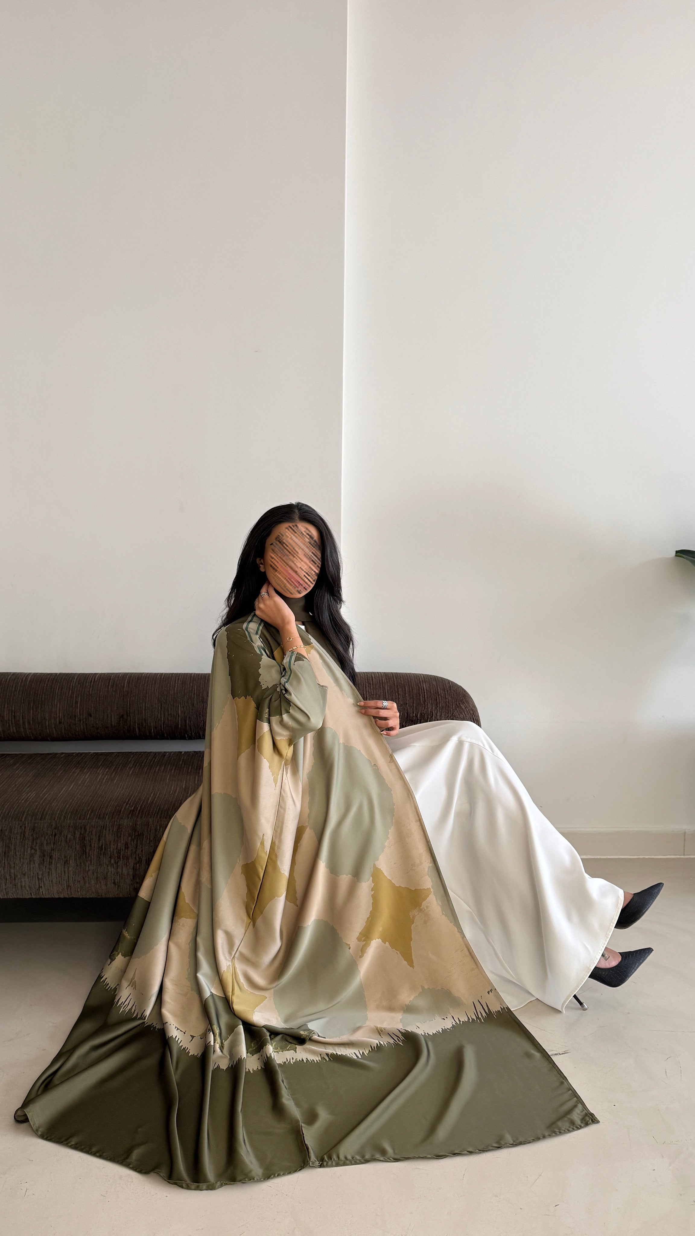 MWT2152 - عباية طباعة صيفية | Summer printed abaya