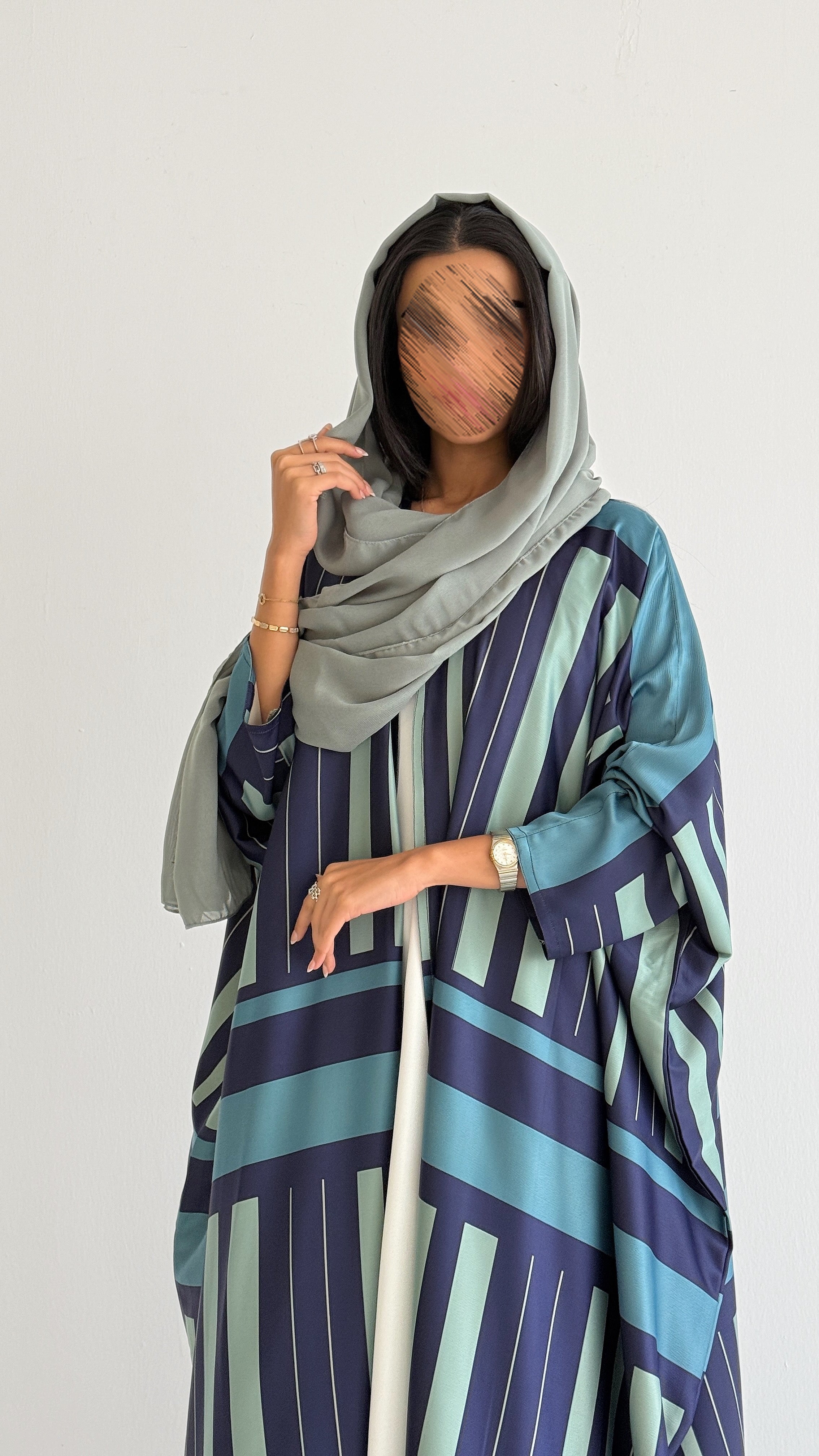 MWT2153 - عباية طباعة صيفية | Summer printed abaya
