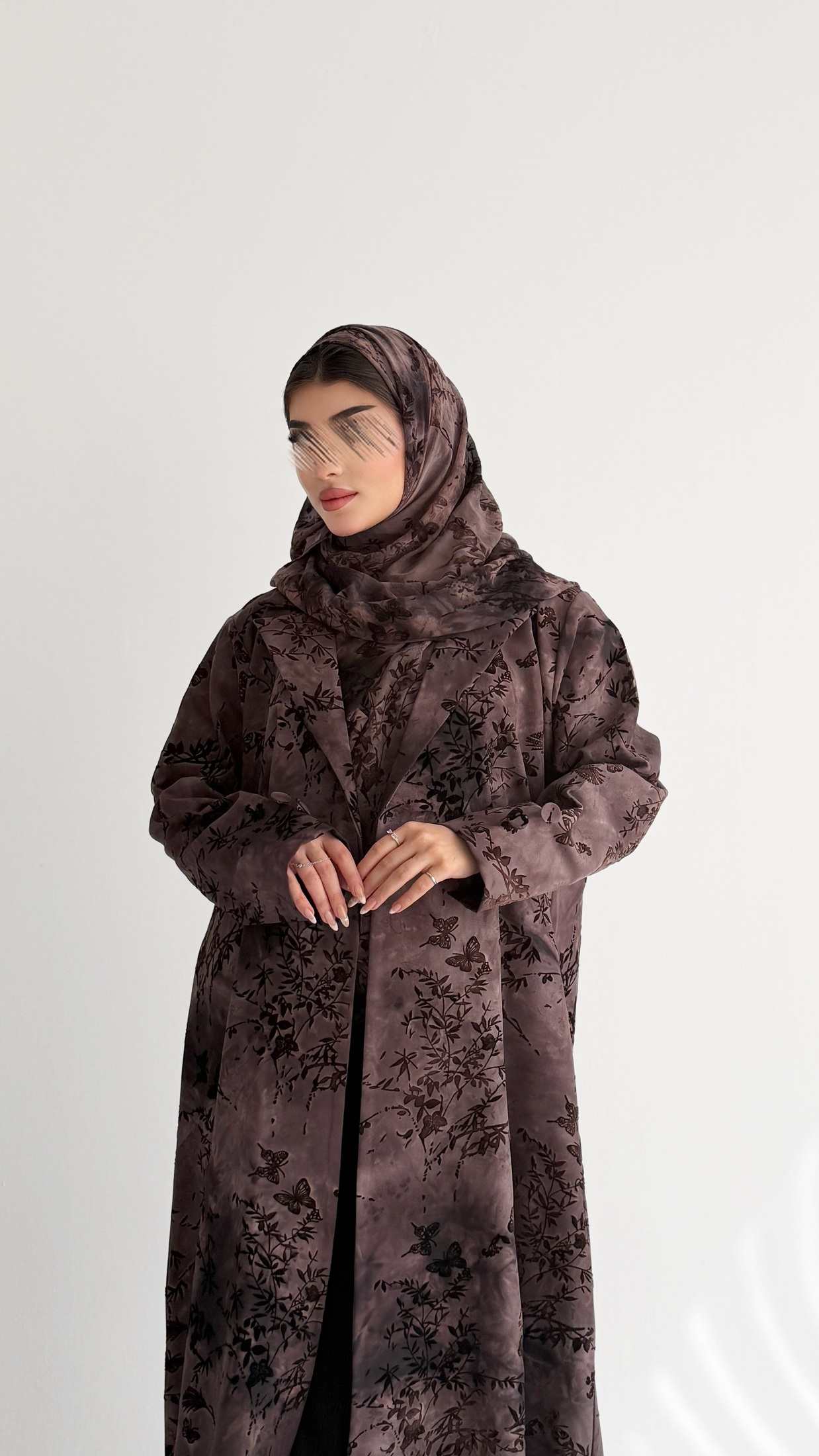 MW2025 - عباية كريب مشجر - Aya