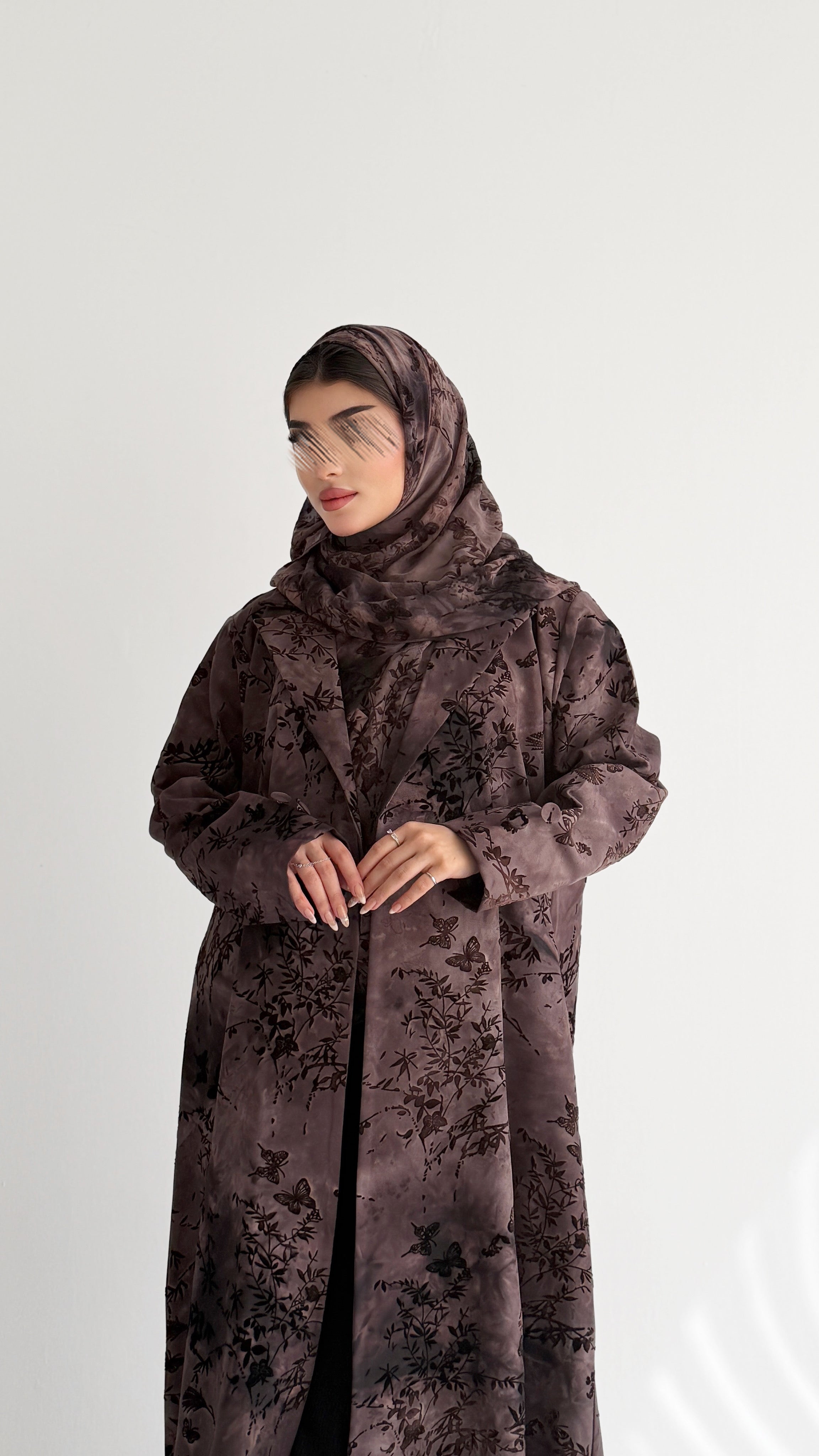 MW2025 - عباية كريب مشجر - Aya