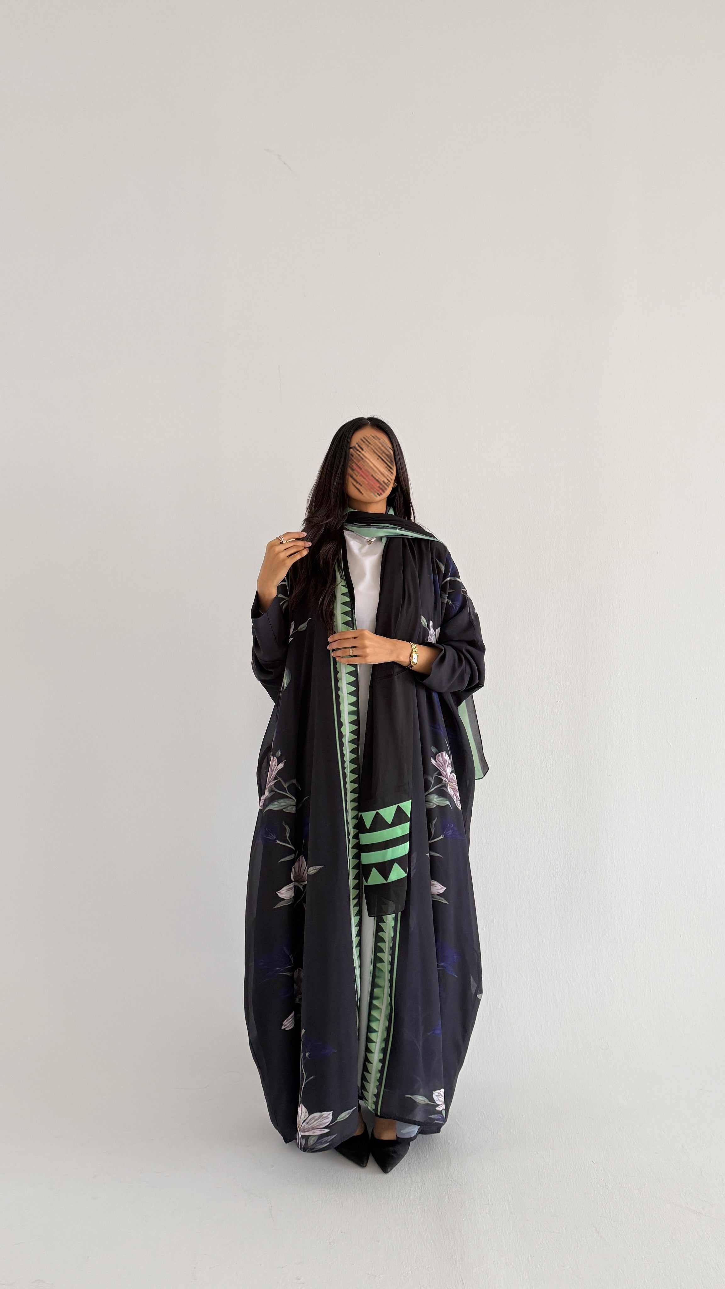 MWT2063 - عباية طباعة صيفية  |  Summer printed abaya - Aya