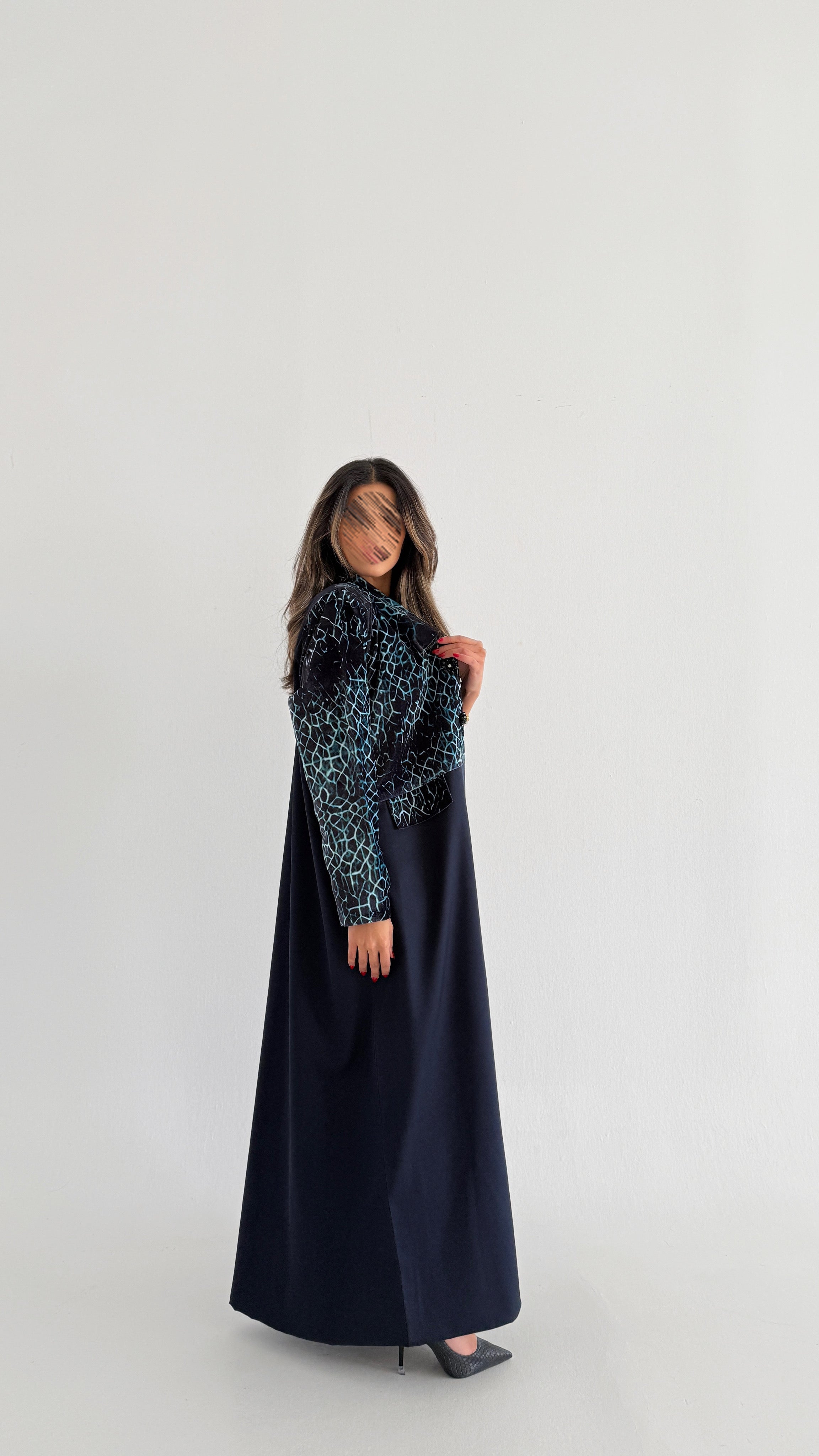 MWT744 - عباية بليزر برينت - Aya