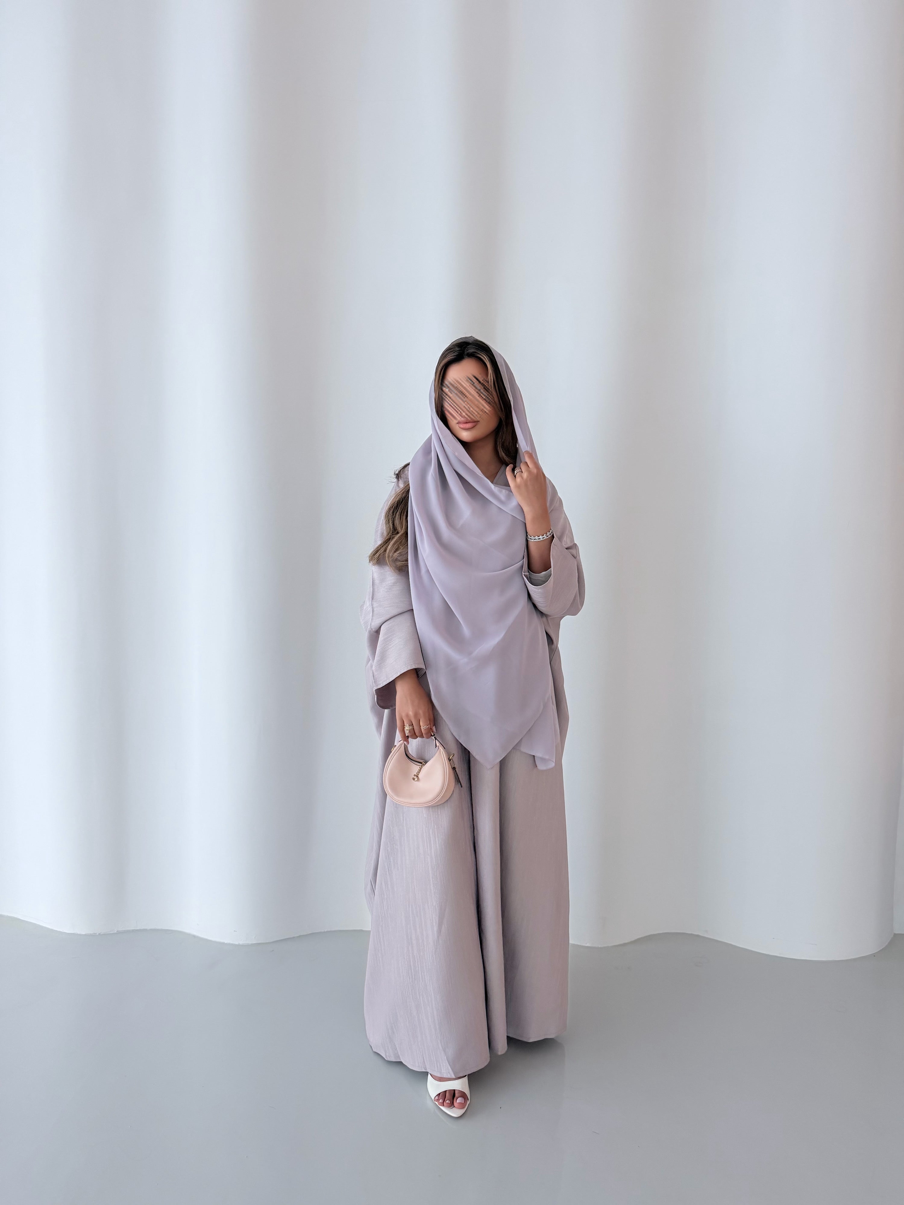 MWT5089 - قماش موف فاتح بيج مقلم - Aya