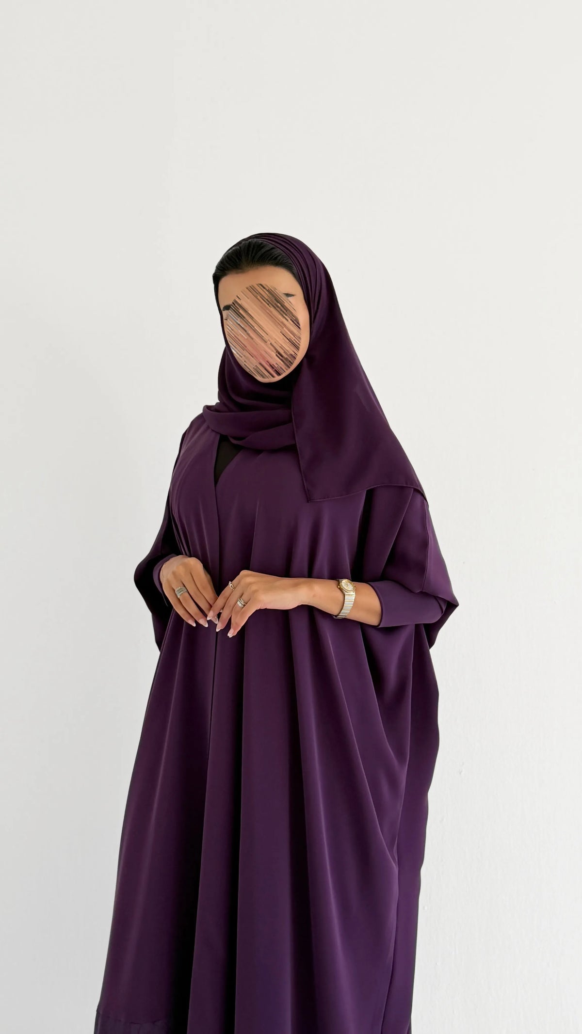 MWT2166 - عباية كريب مع تدخيله جاكار - Aya