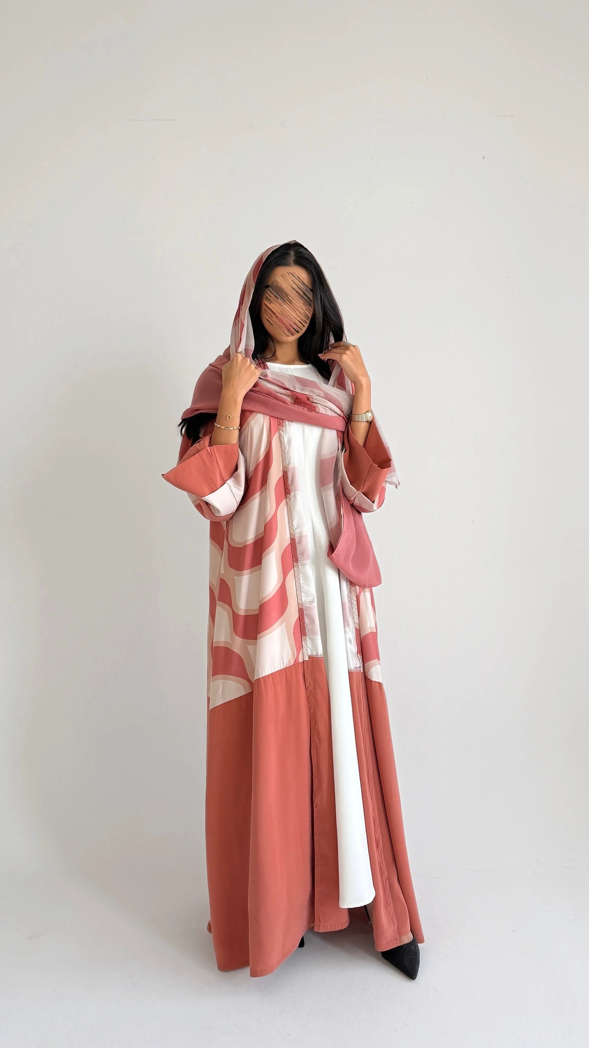 MWT4073 - عبايه طباعه كريب حصريه وانيقه - Aya