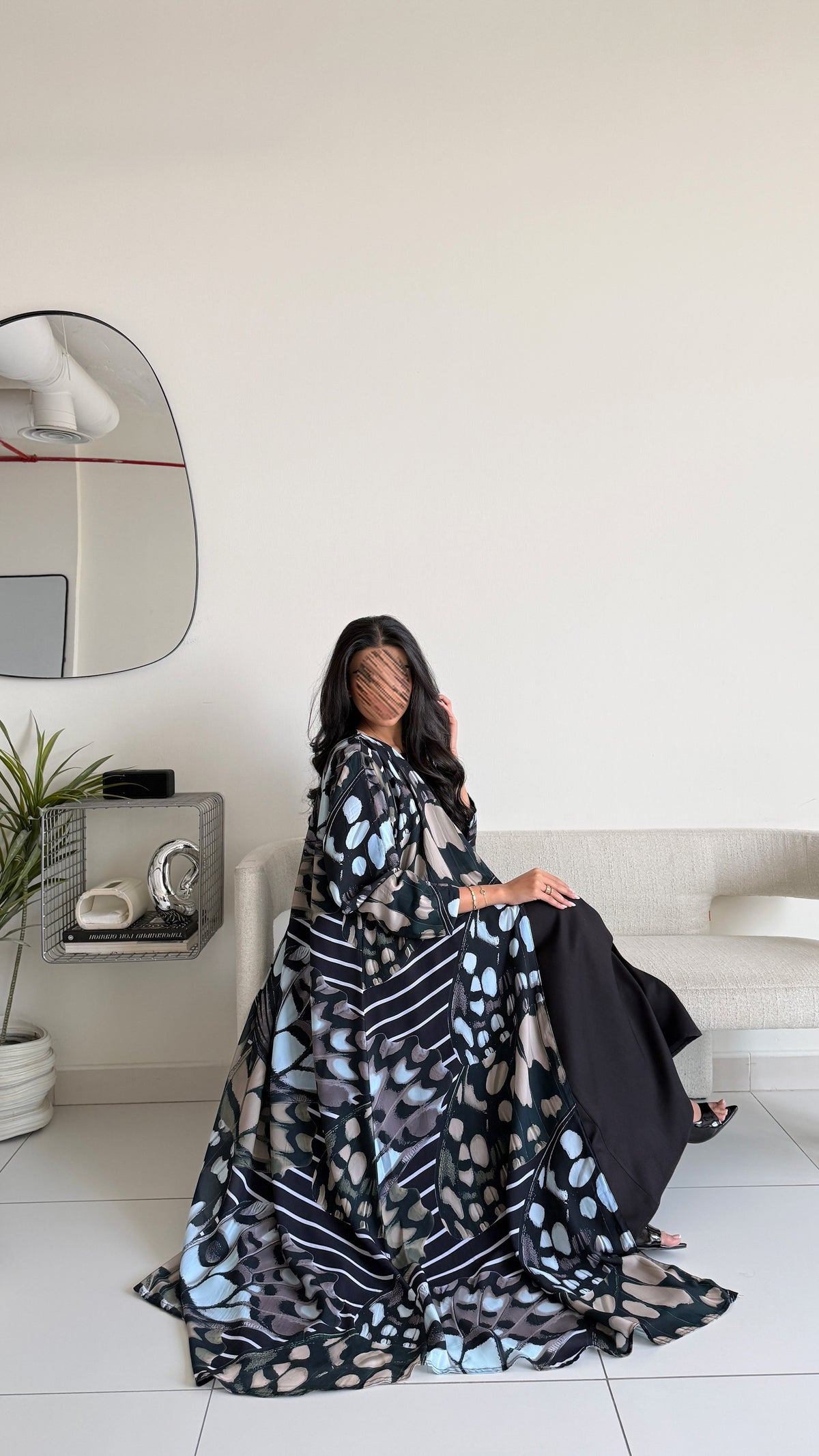 MWT2133 - عباية طباعة- Printed Abaya
