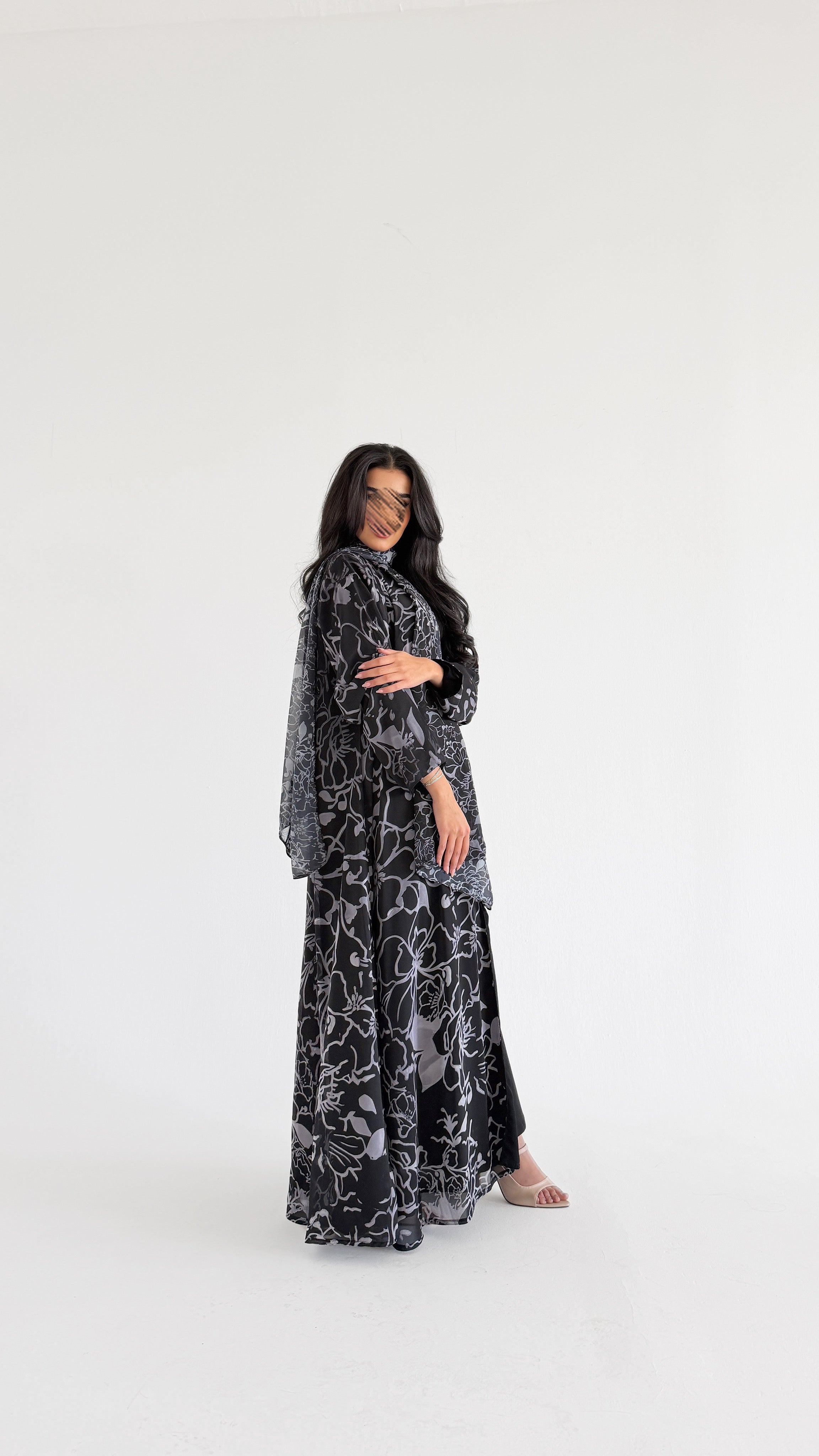 MWT1110 - عباية طباعة | Printed Abaya - Aya