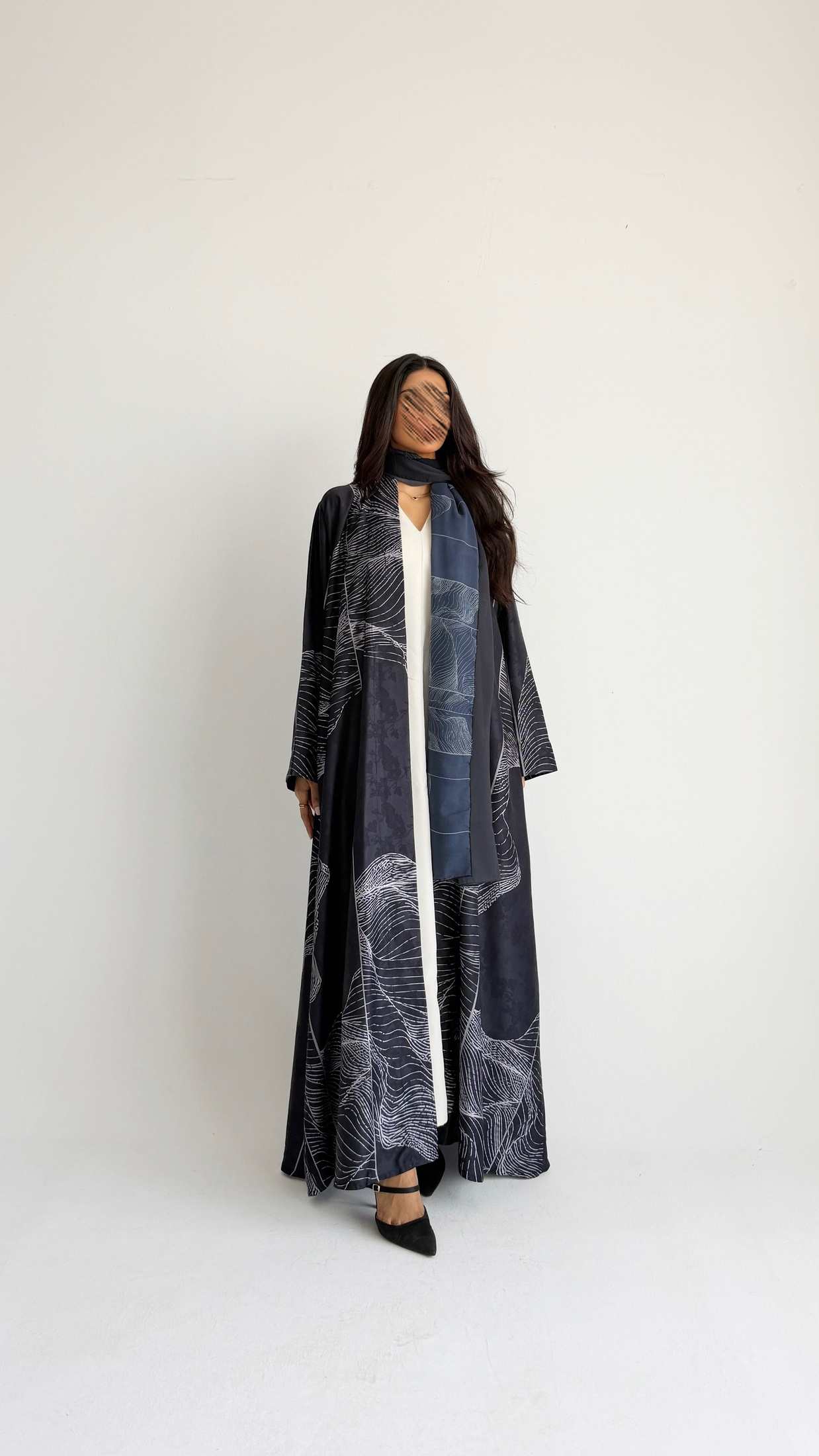 MWT1435 عباية طباعة | Printed Abaya - Aya