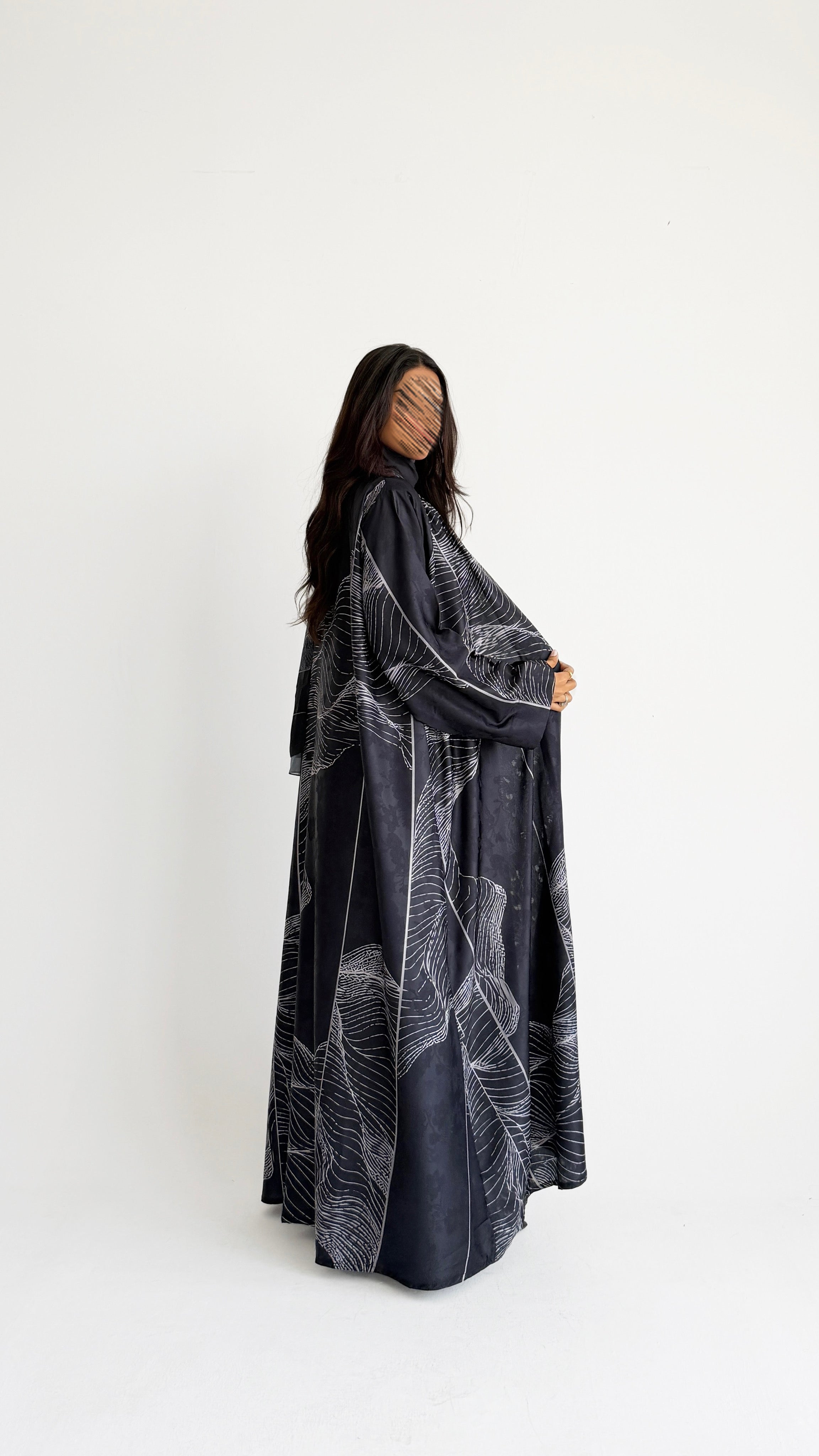 MWT1435 عباية طباعة | Printed Abaya - Aya