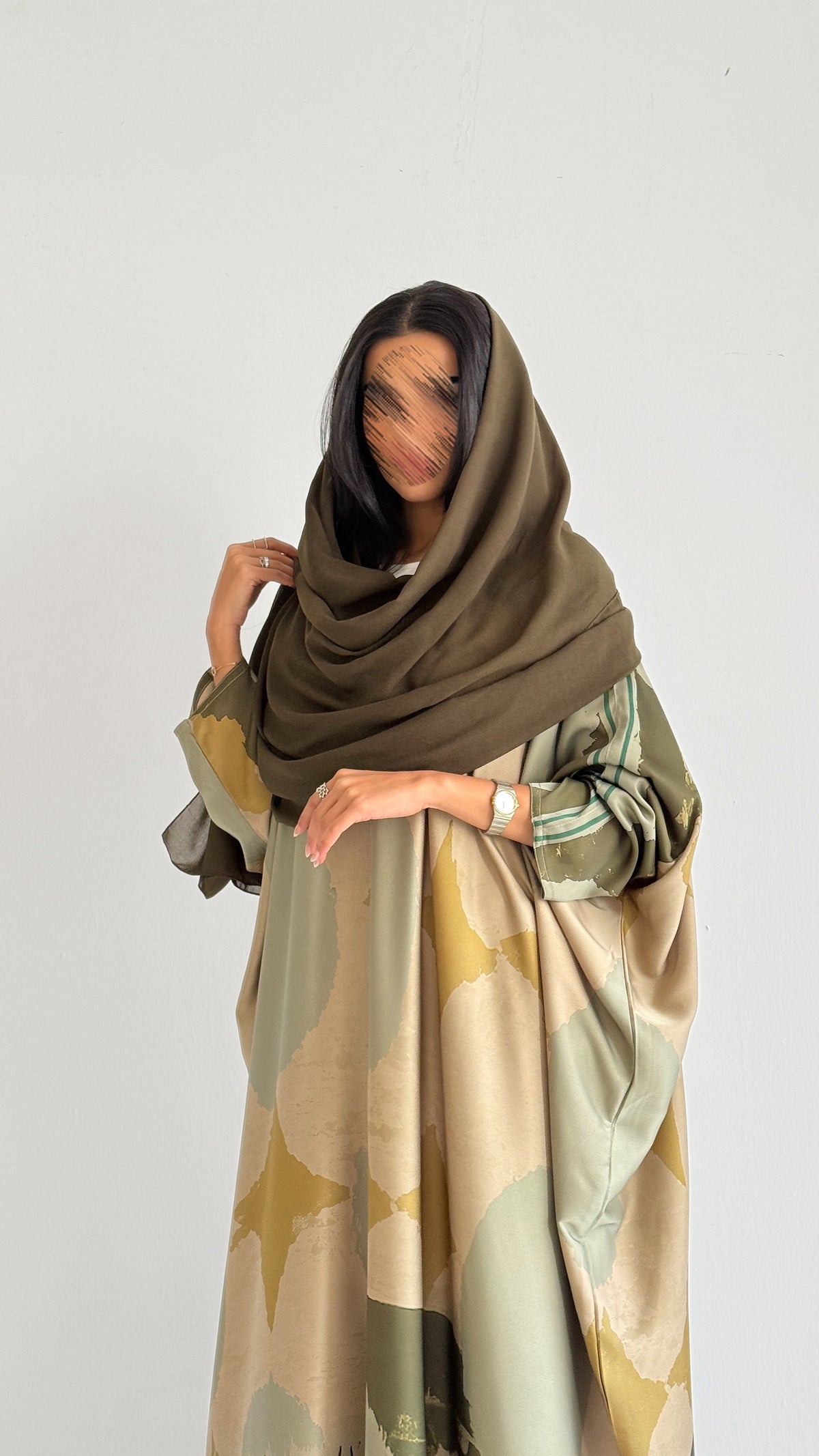 MWT2152 - عباية طباعة صيفية | Summer printed abaya