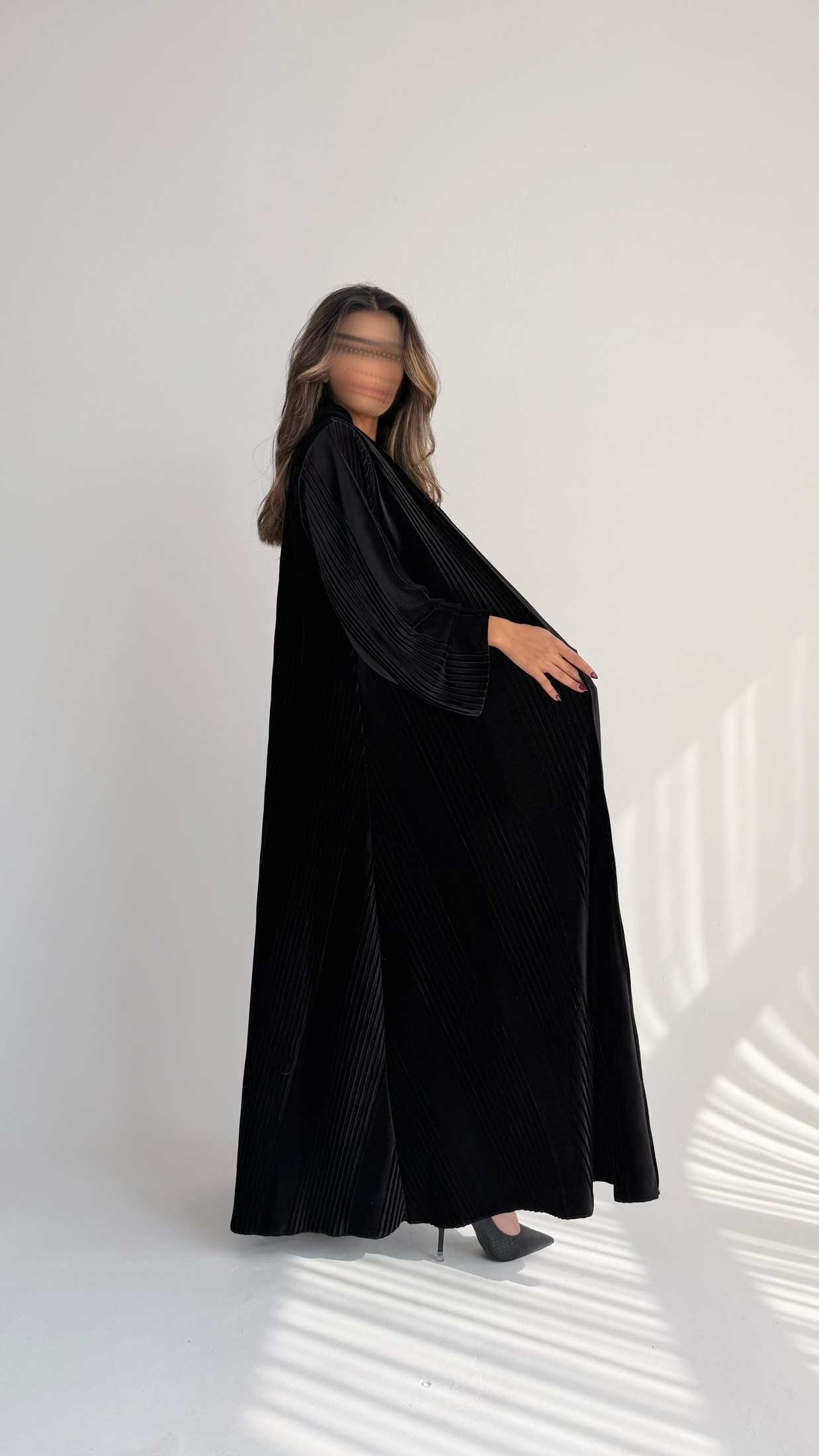 MWT879 - عباية مخمل بيليسية - Aya