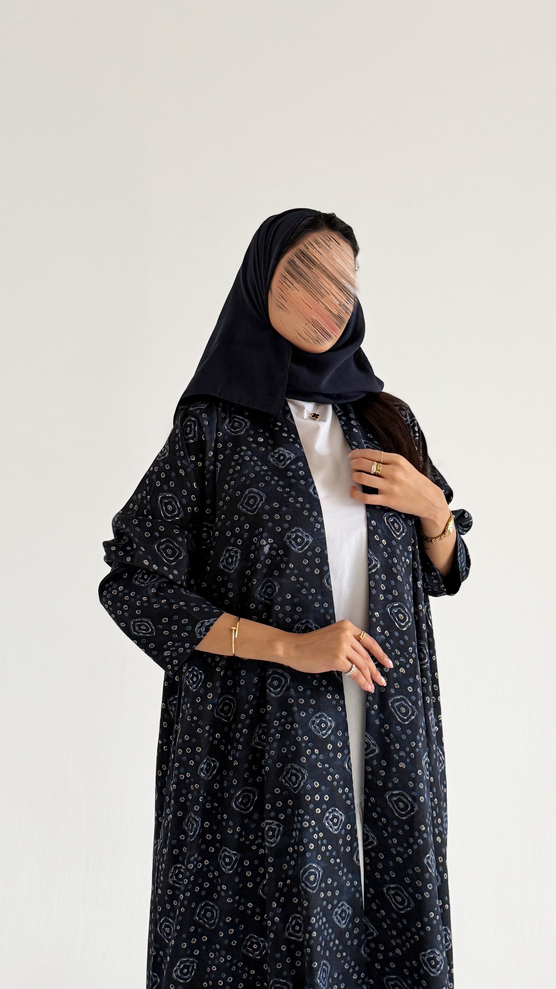 MW2150 - عباية جاكار نص كلوش بزخارف راقي وحصرية - Aya