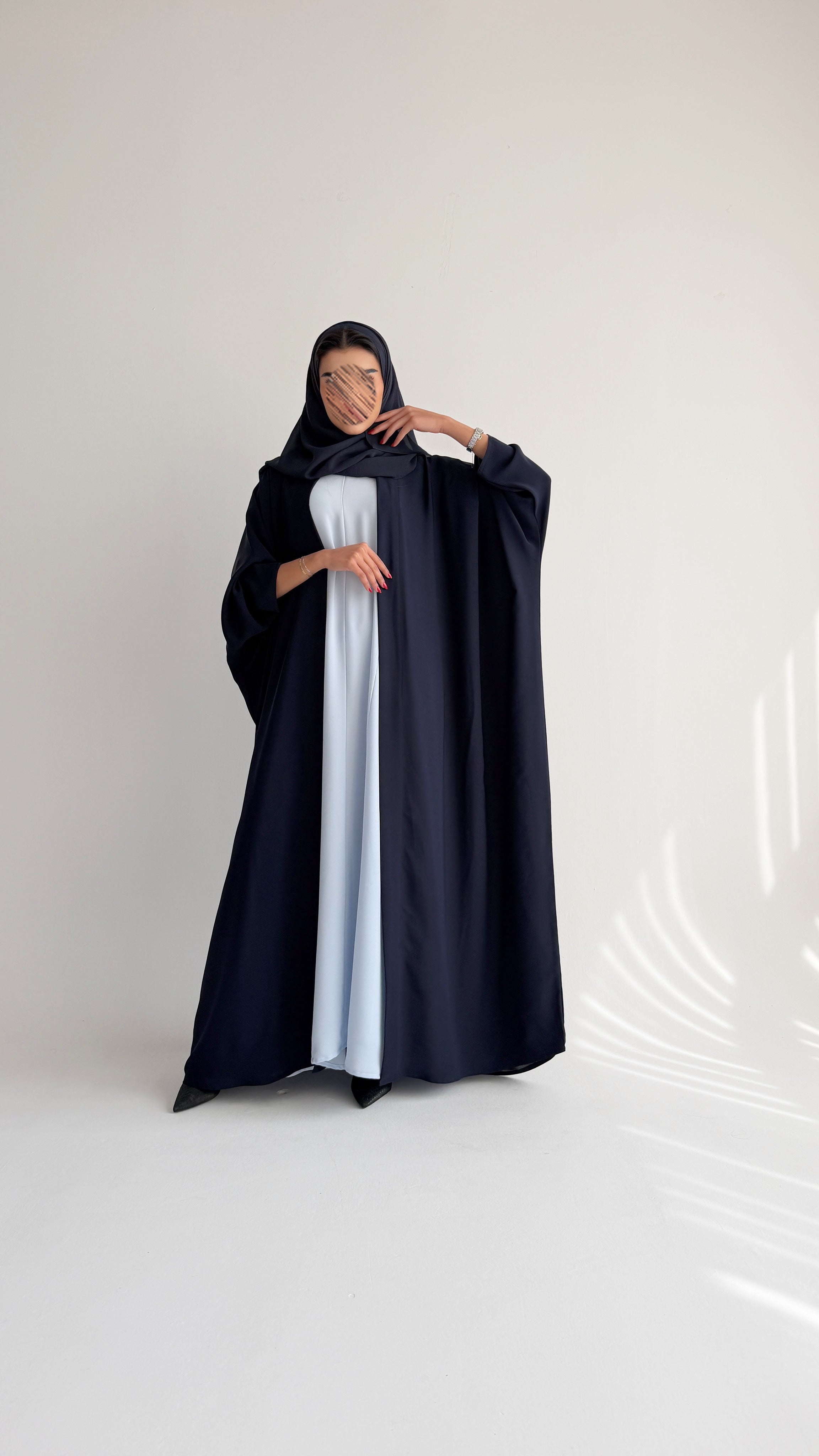 MWT1056 - عباية كريب مع فستان كريب - Aya