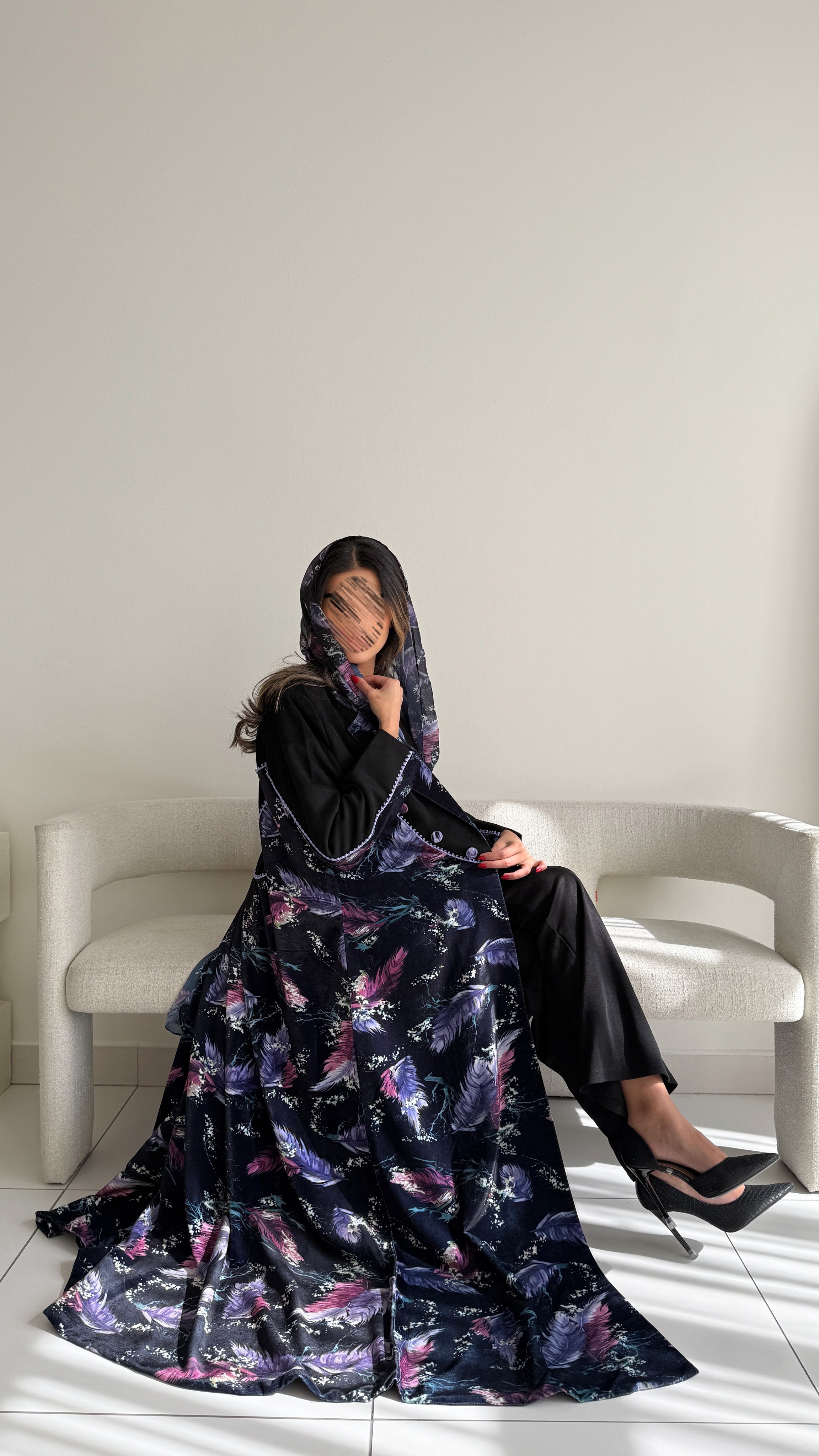 MWT757 - عباية بليزر برينت - Aya