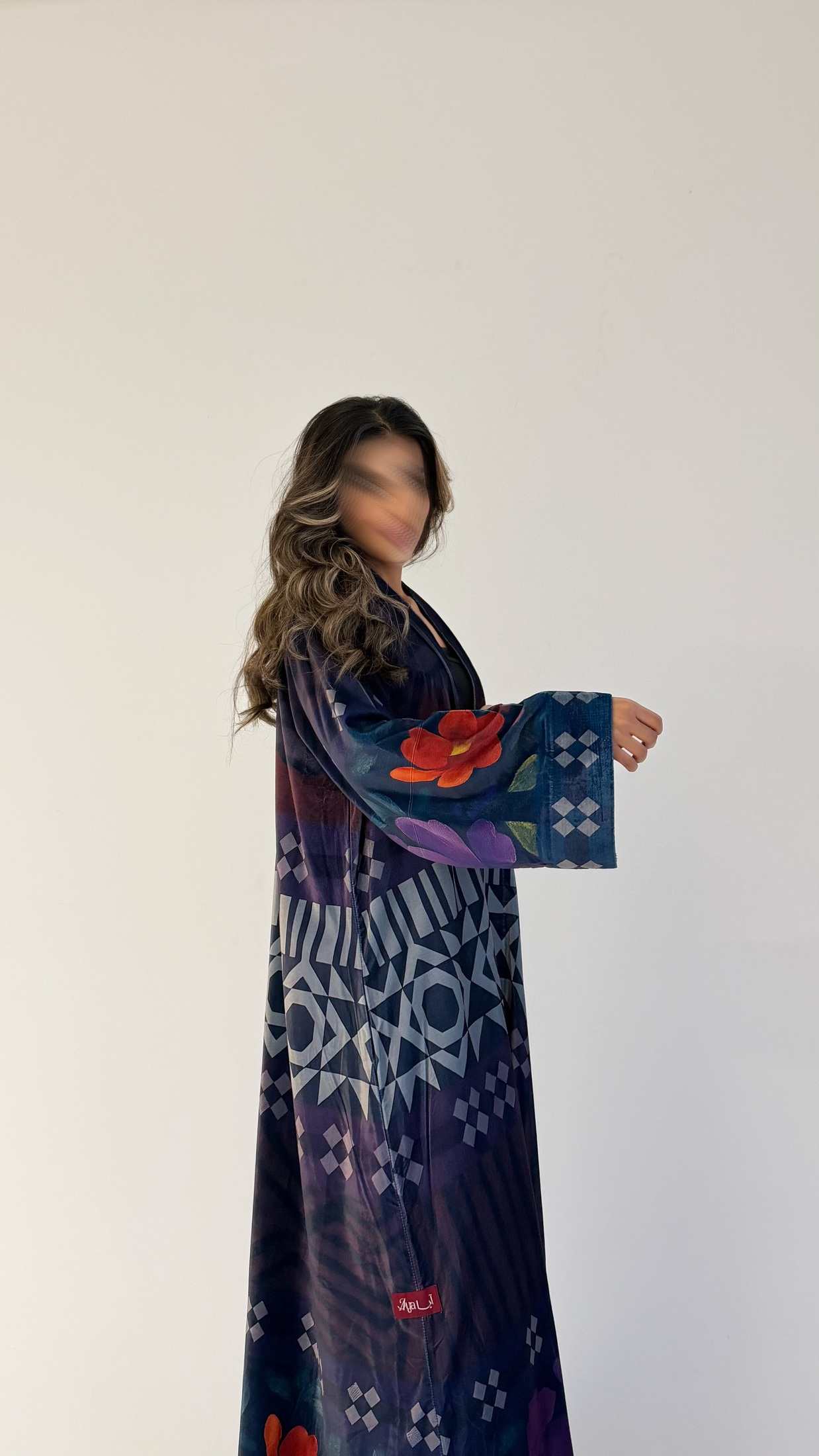 MWT623- عباية مخمل طباعة - Aya