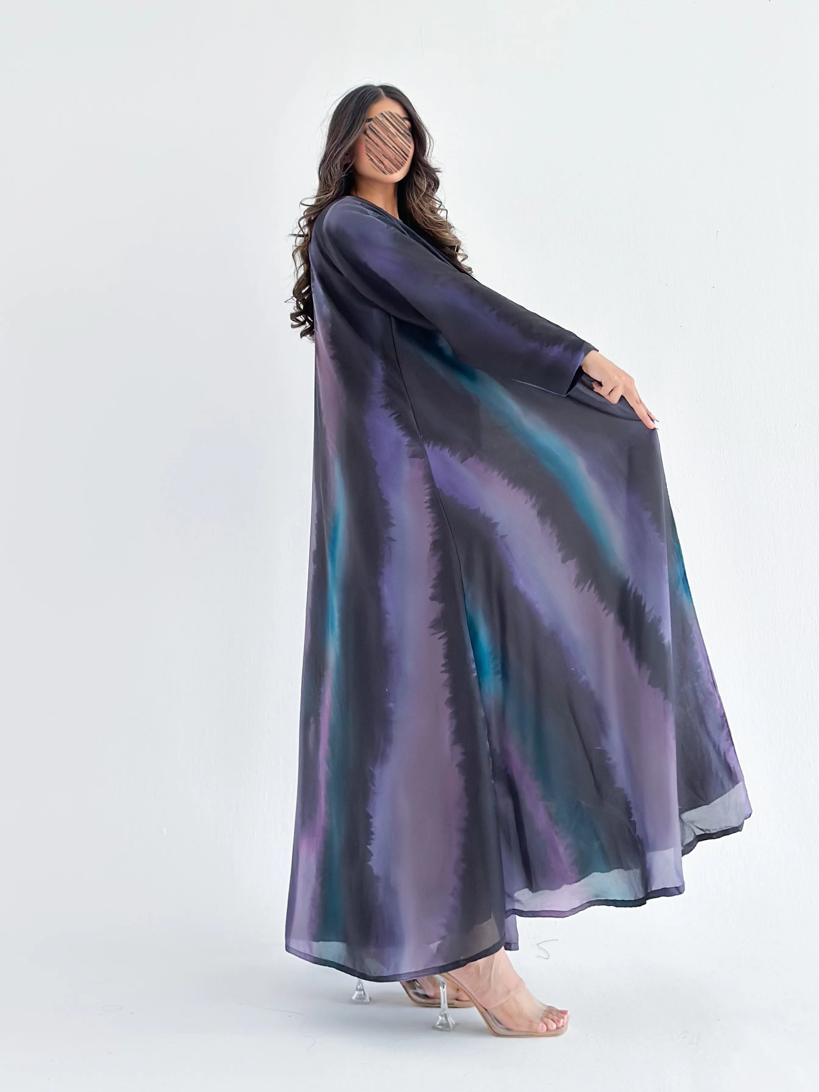 MWT2137 - عباية طباعة- Printed Abaya