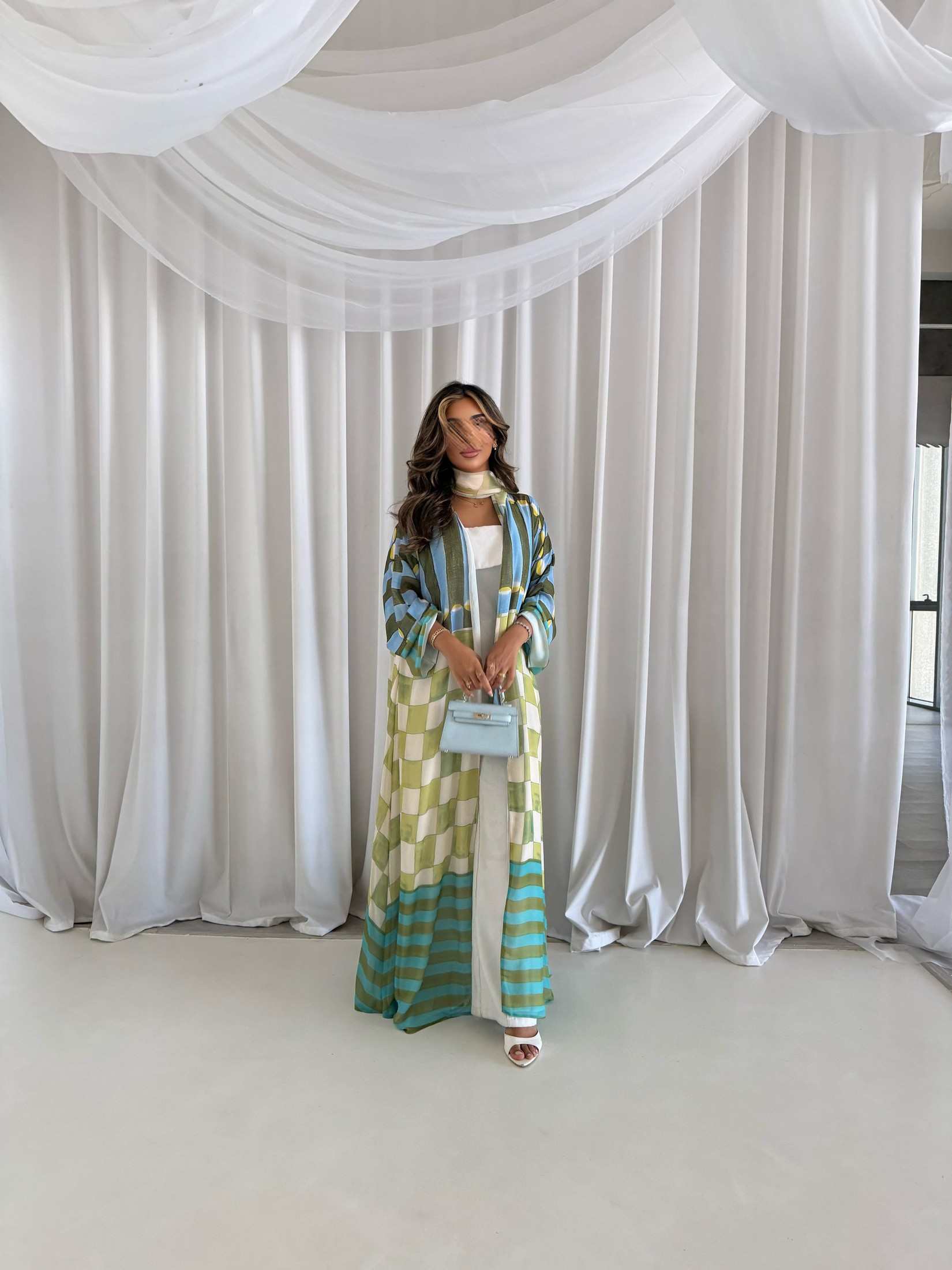 MWT2110 - عباية طباعة صيفية Summer Printed Abaya