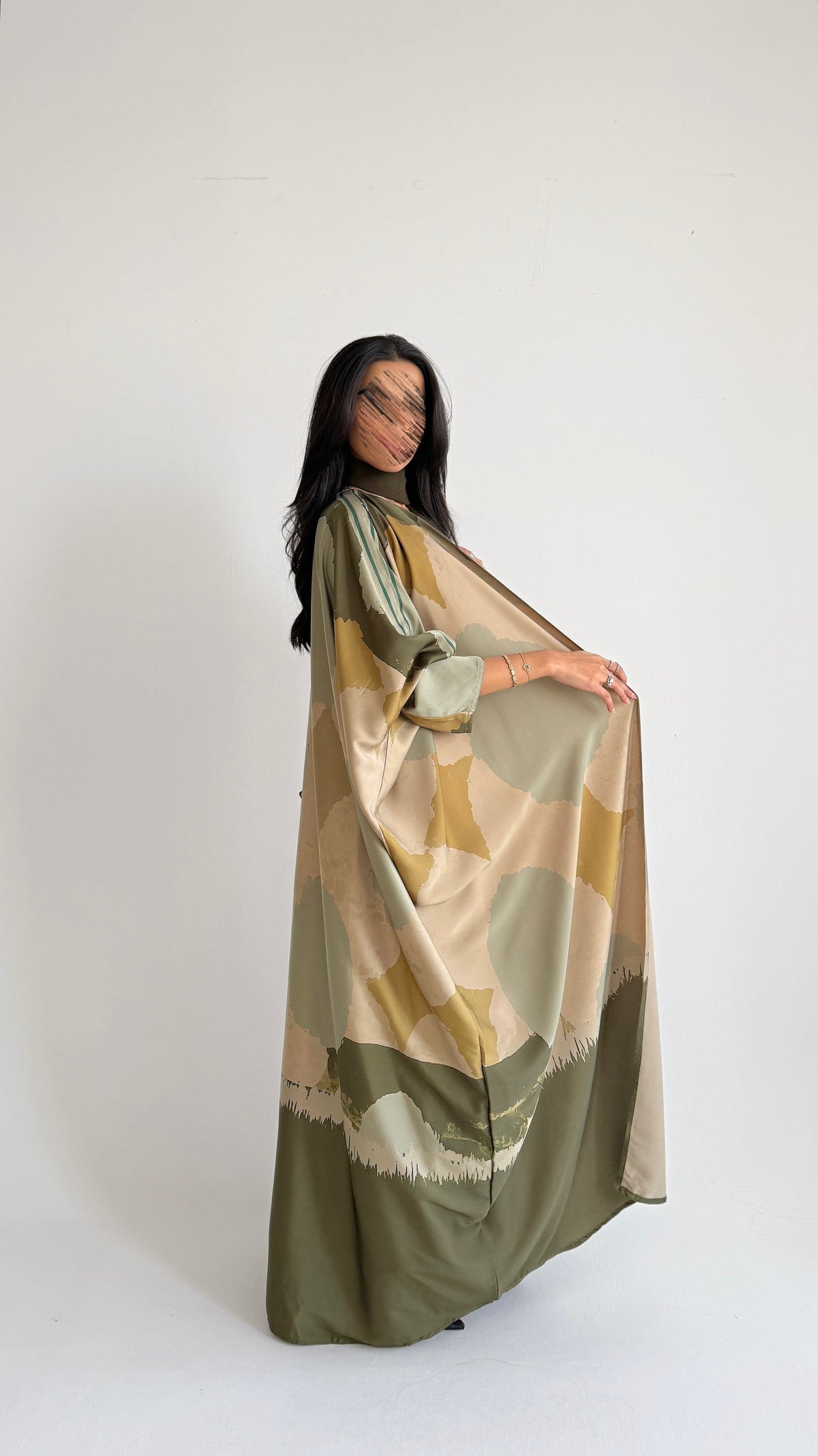 MWT2152 - عباية طباعة صيفية | Summer printed abaya
