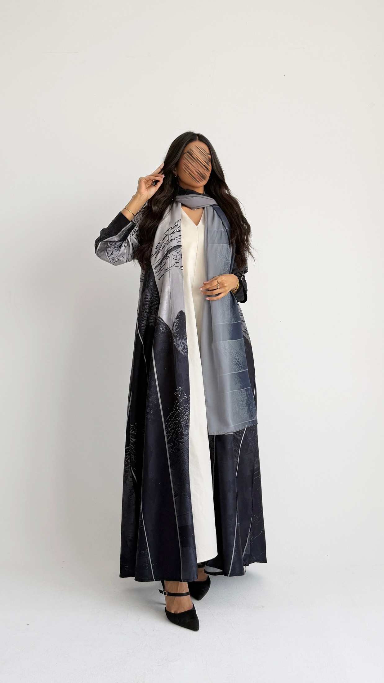 MWT1437 عباية طباعة | Printed Abaya - Aya