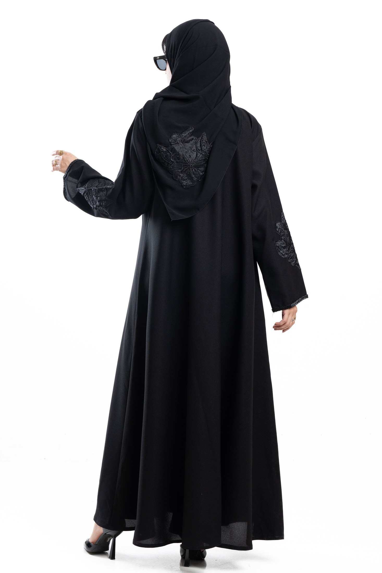 MWT4268 -عباية وله باللون الأسود - Aya