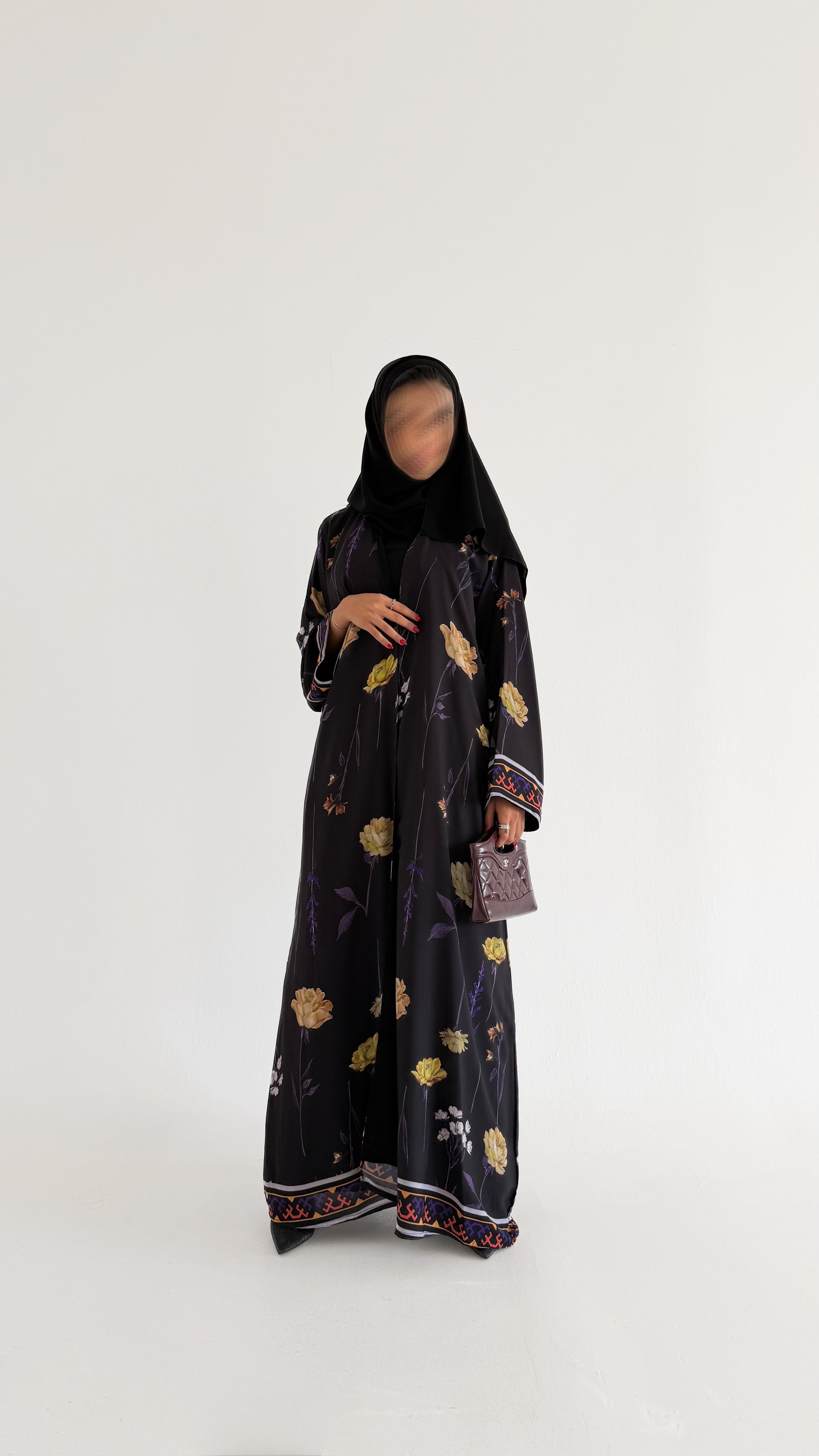 MW645 - Light Crepe Standing with Jacquard Half-Cloche