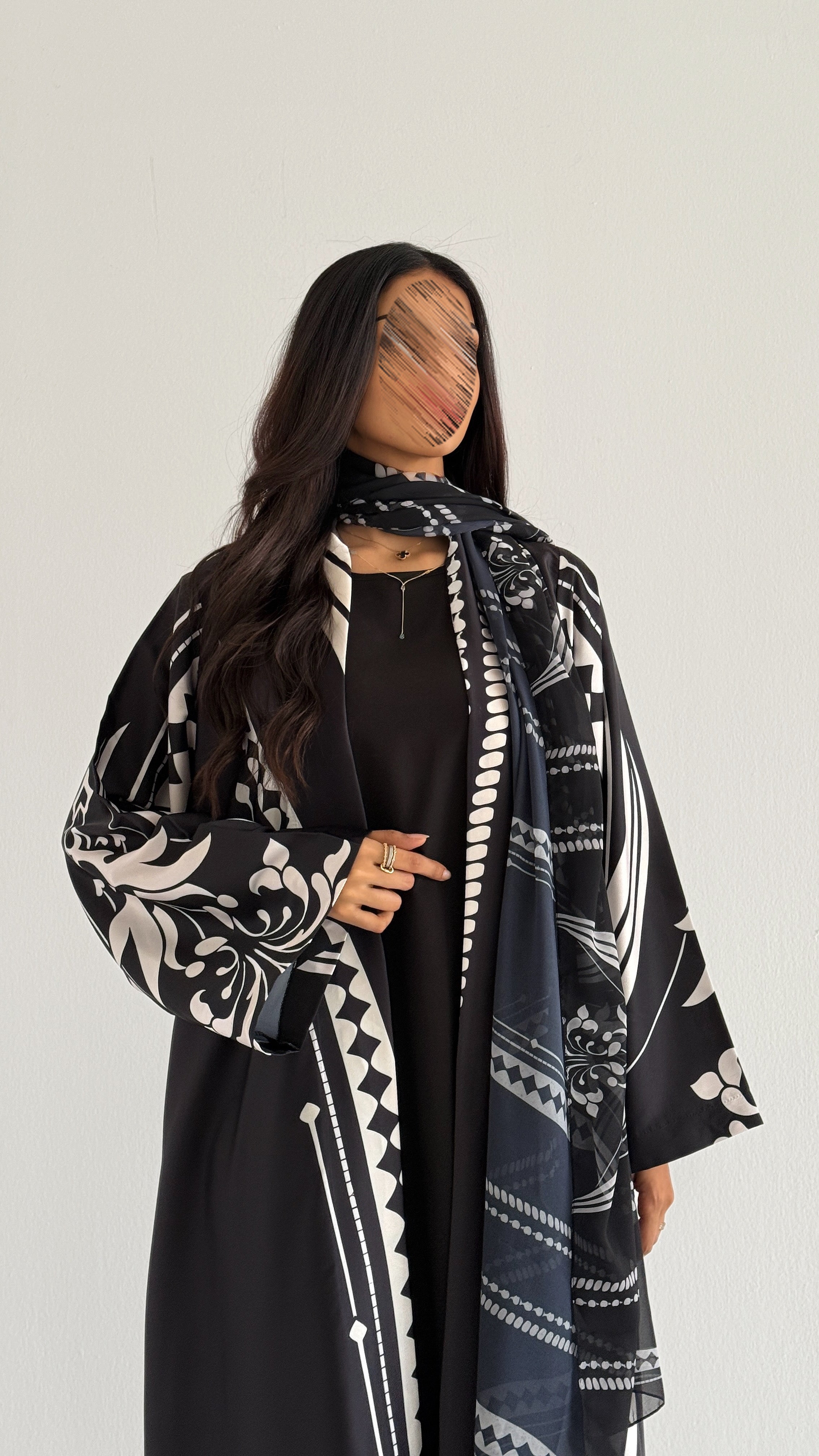 MWT1132 - عباية طباعة | Printed Abaya - Aya