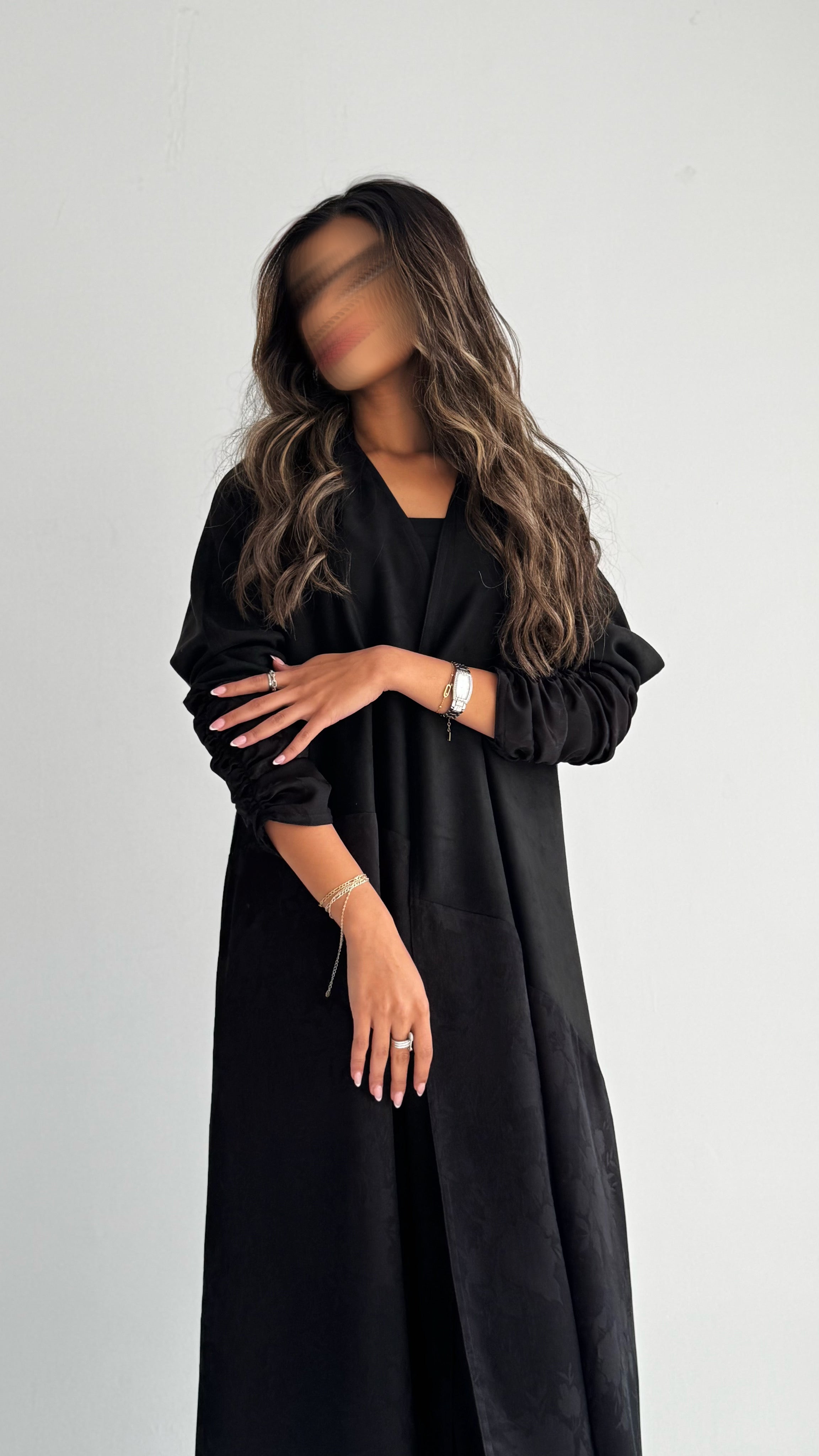 MWT807 - عباية شامواه مع تدخيلة جكار - Aya