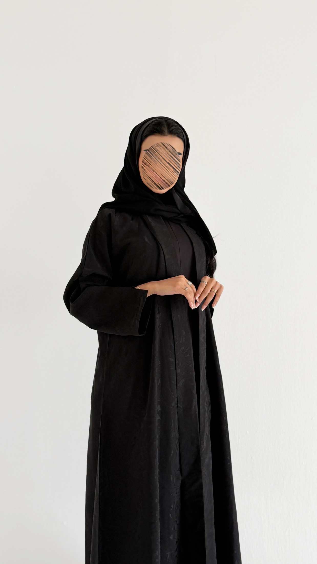 MWT1556 عباية جاكار اسود - Aya