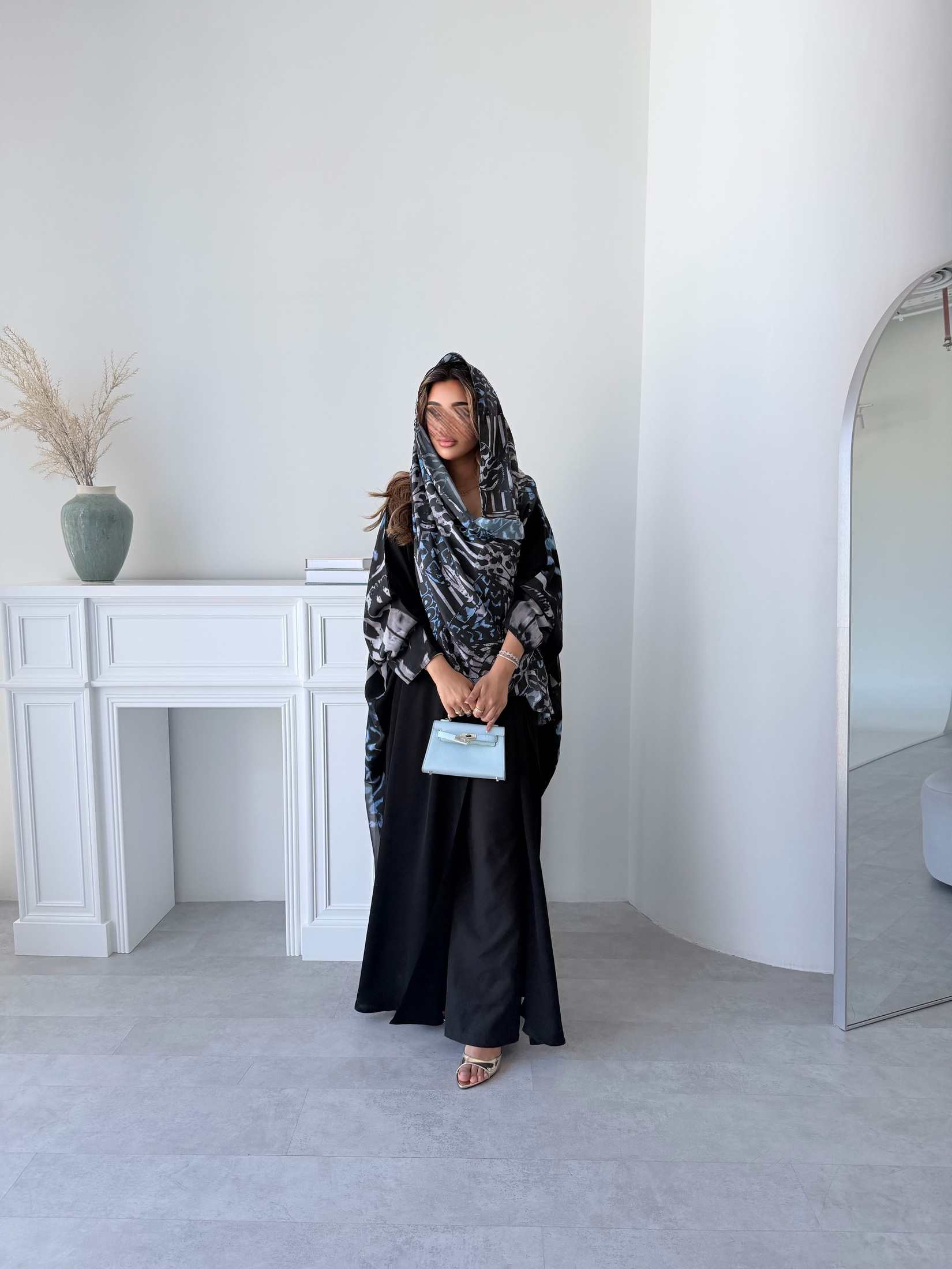 MWT5157 - بلاك بيري مع شيفون طباعه - Aya