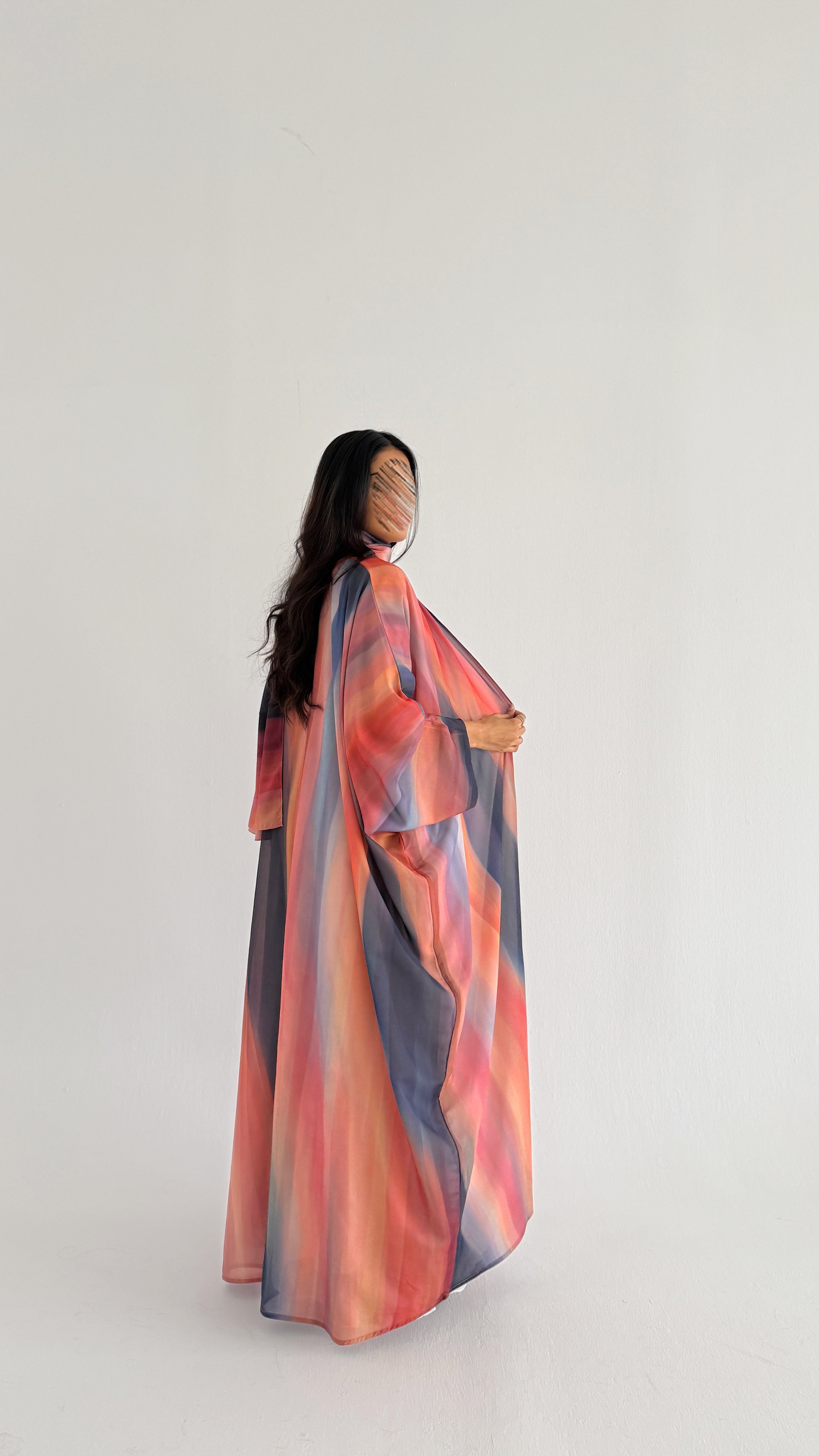MWT2060 - عباية طباعة صيفية  |  Summer printed abaya - Aya