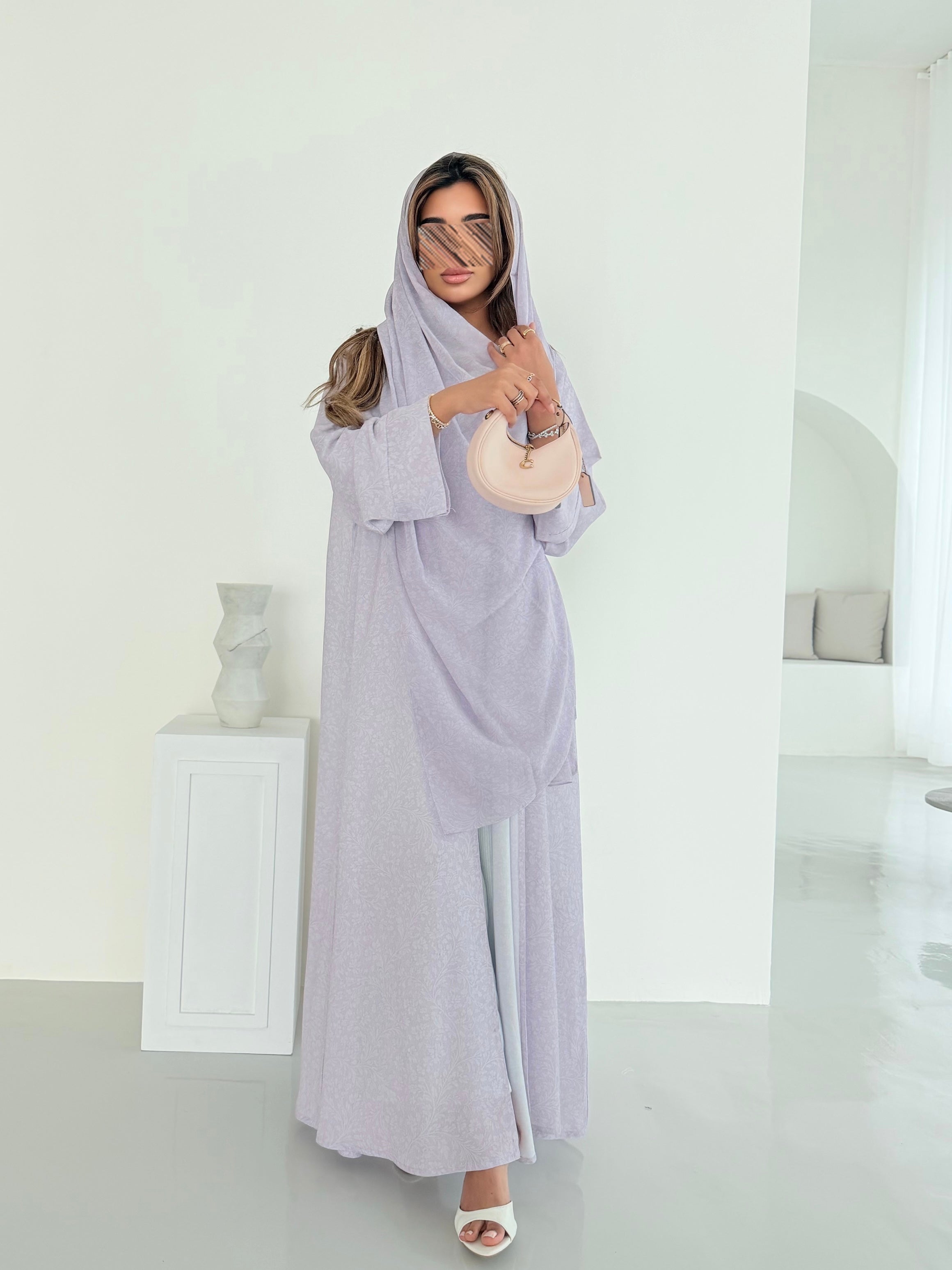 MWT5085 - قماش طباعة موف فاتح مشجر - Aya