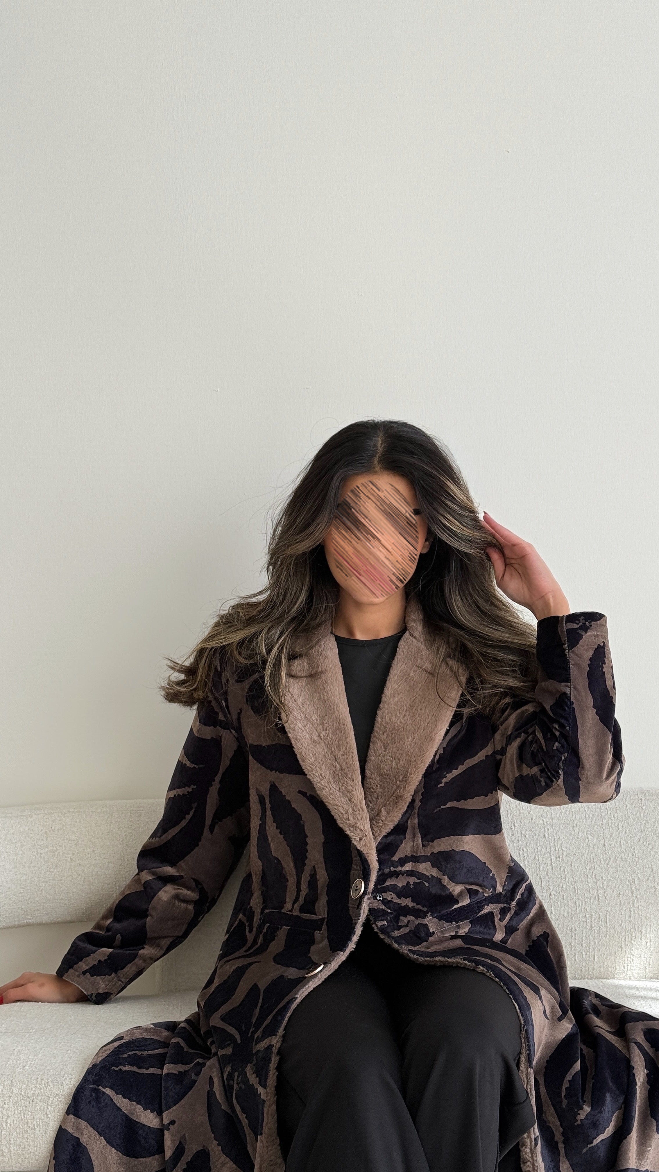 MWT758 - عباية بليزر برينت - Aya