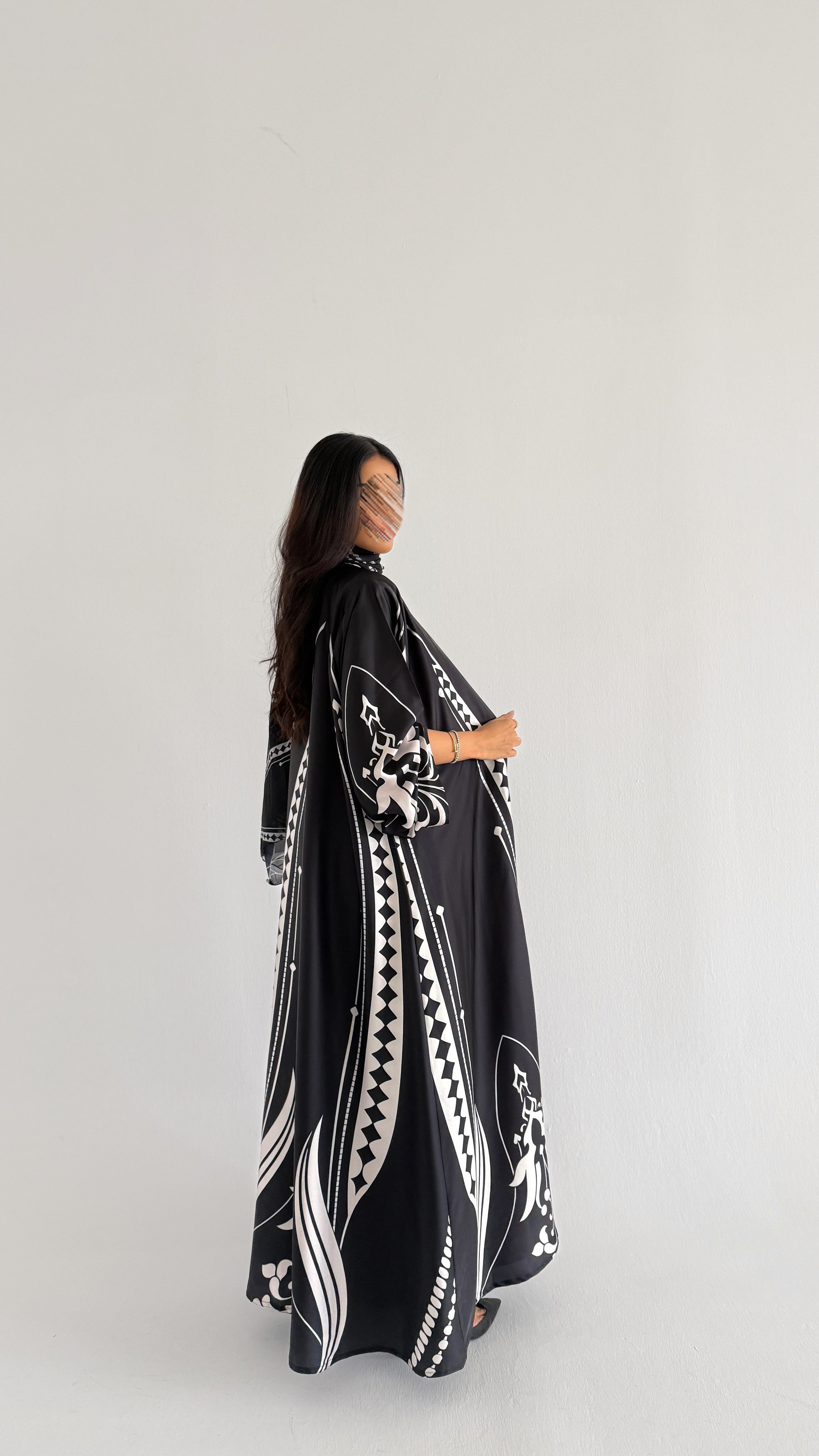 MWT1132 - عباية طباعة | Printed Abaya - Aya