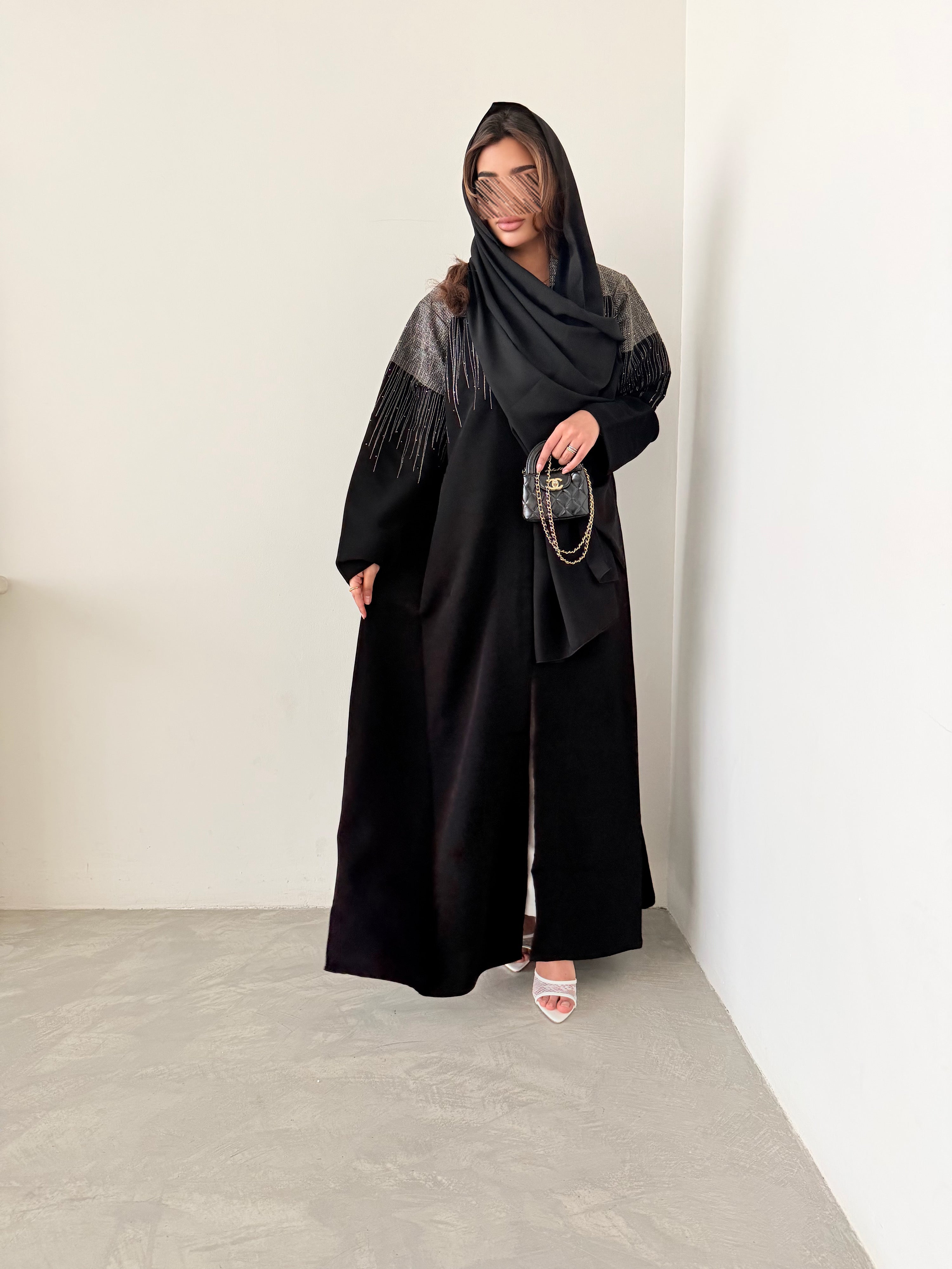 MW2096 - عباية كريب بقصة كلوش انيقة - Aya