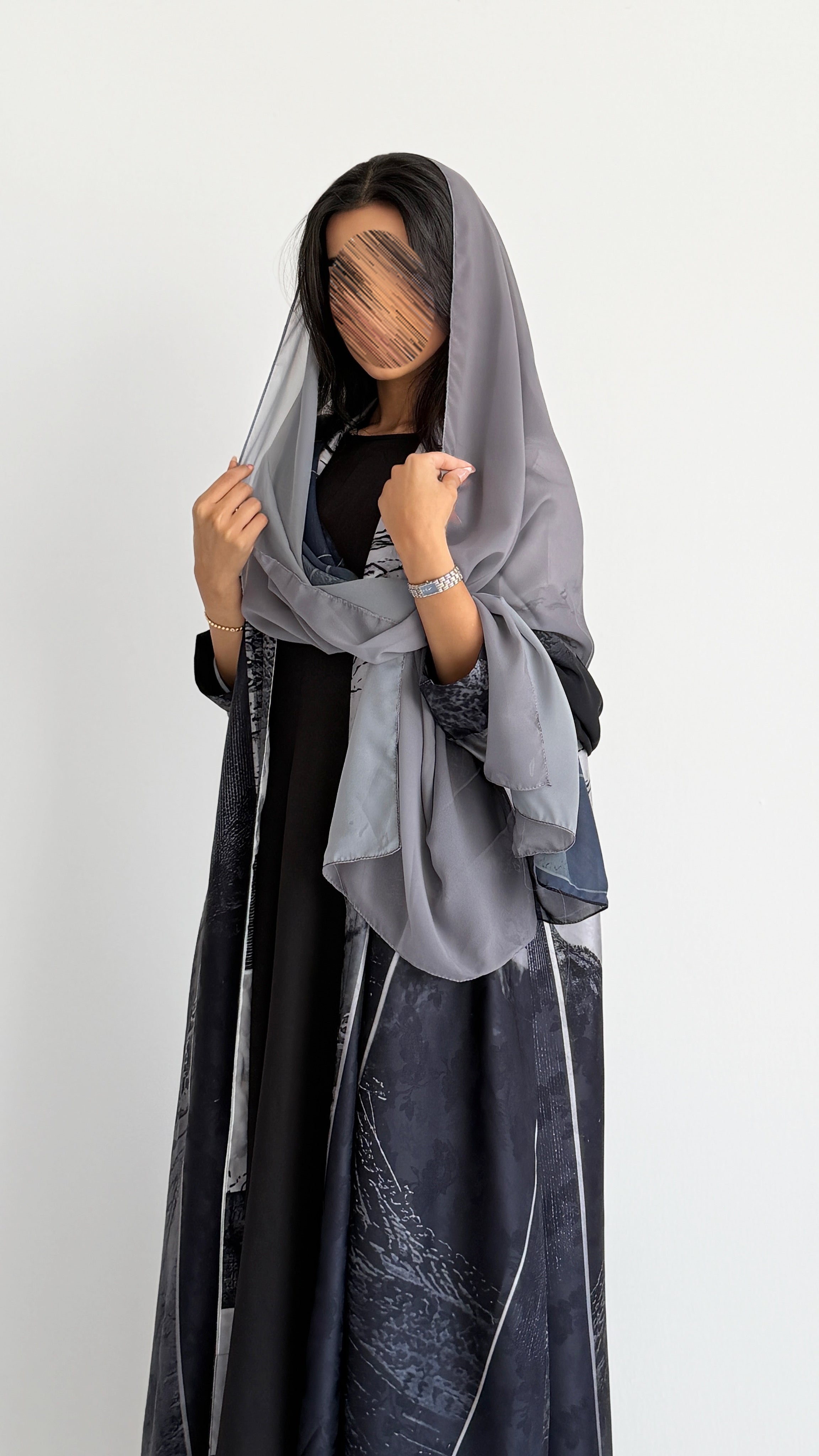 MWT1437 عباية طباعة | Printed Abaya