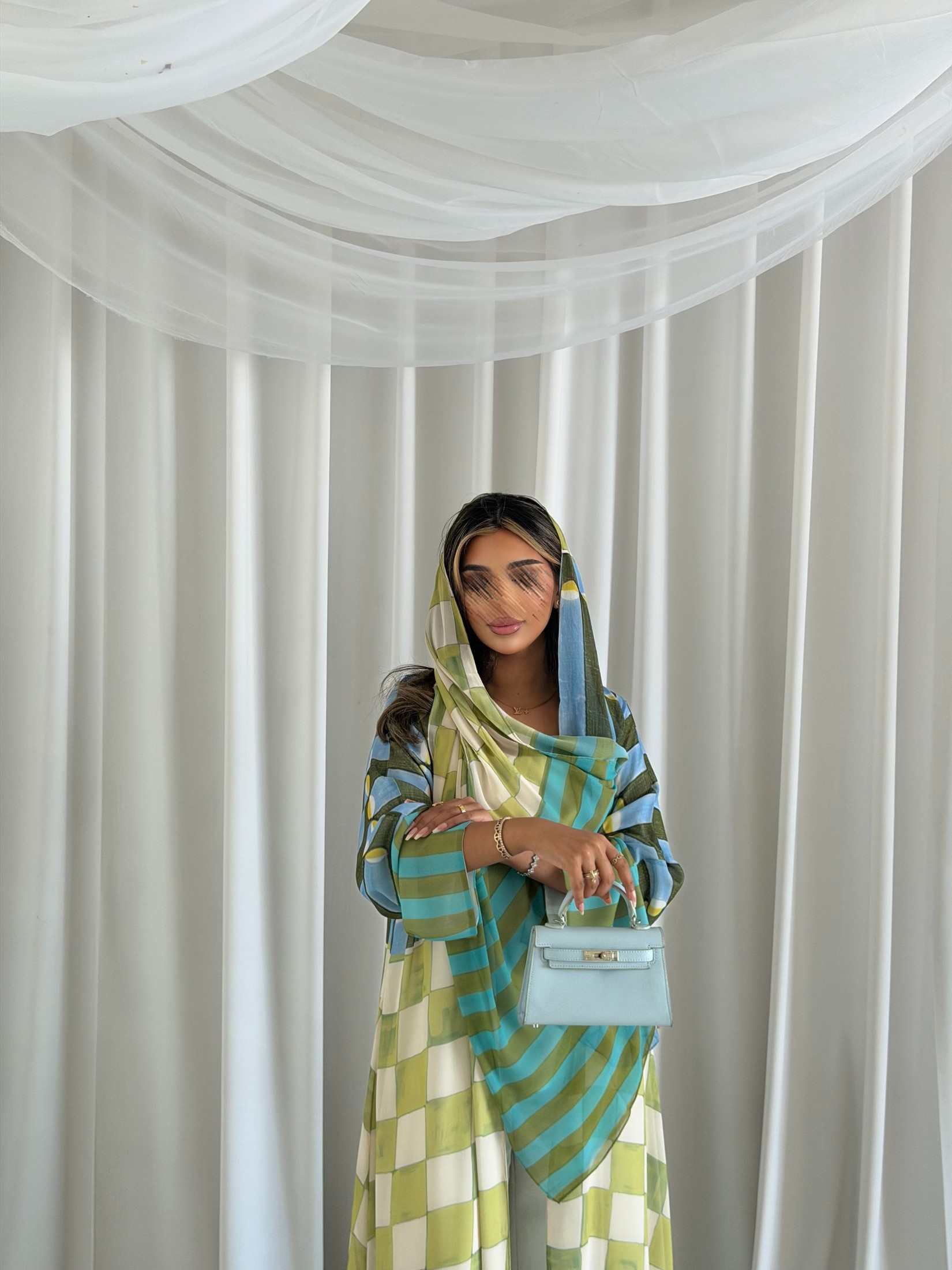 MWT2110 - عباية طباعة صيفية Summer Printed Abaya