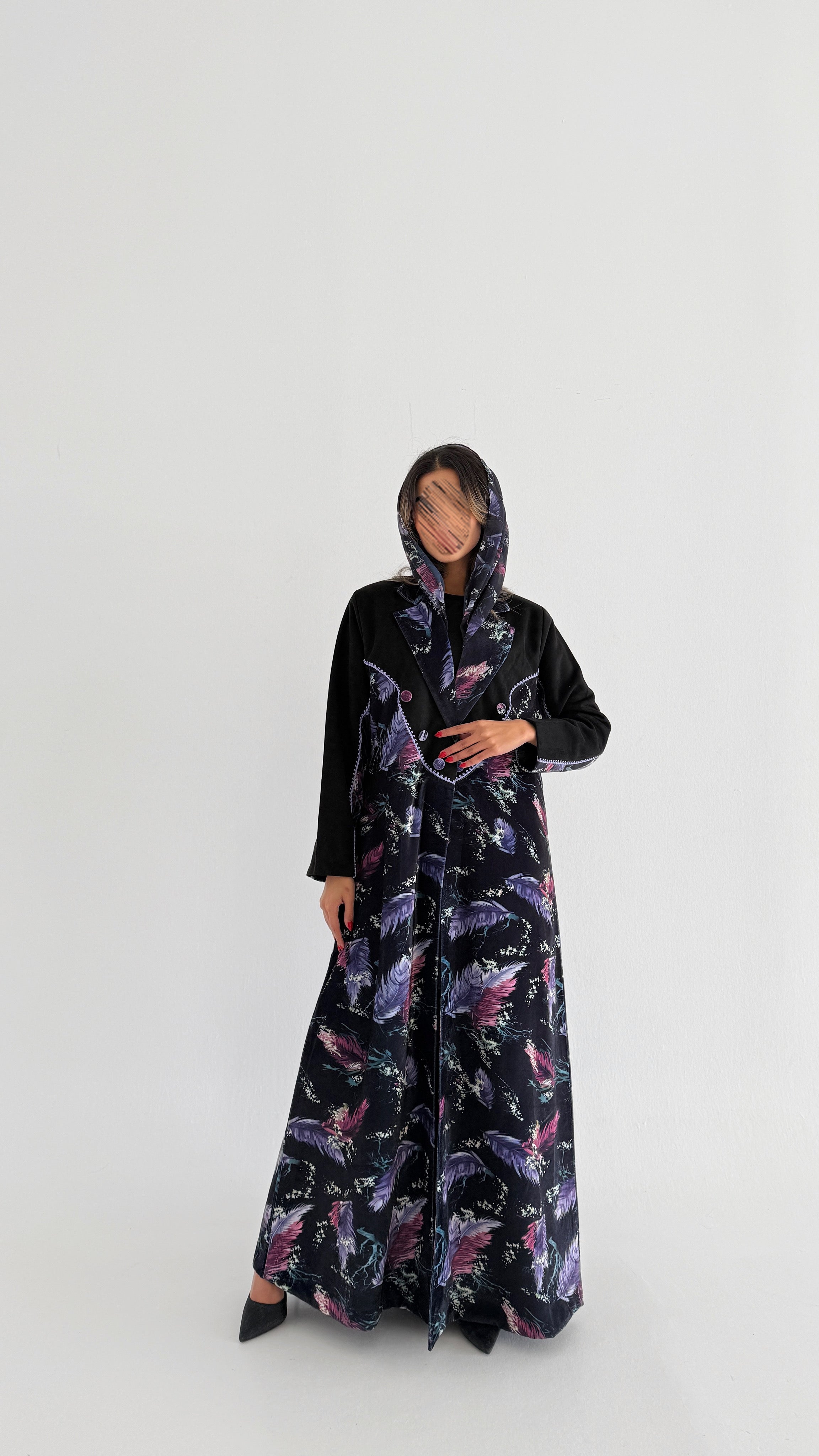 MWT757 - عباية بليزر برينت - Aya