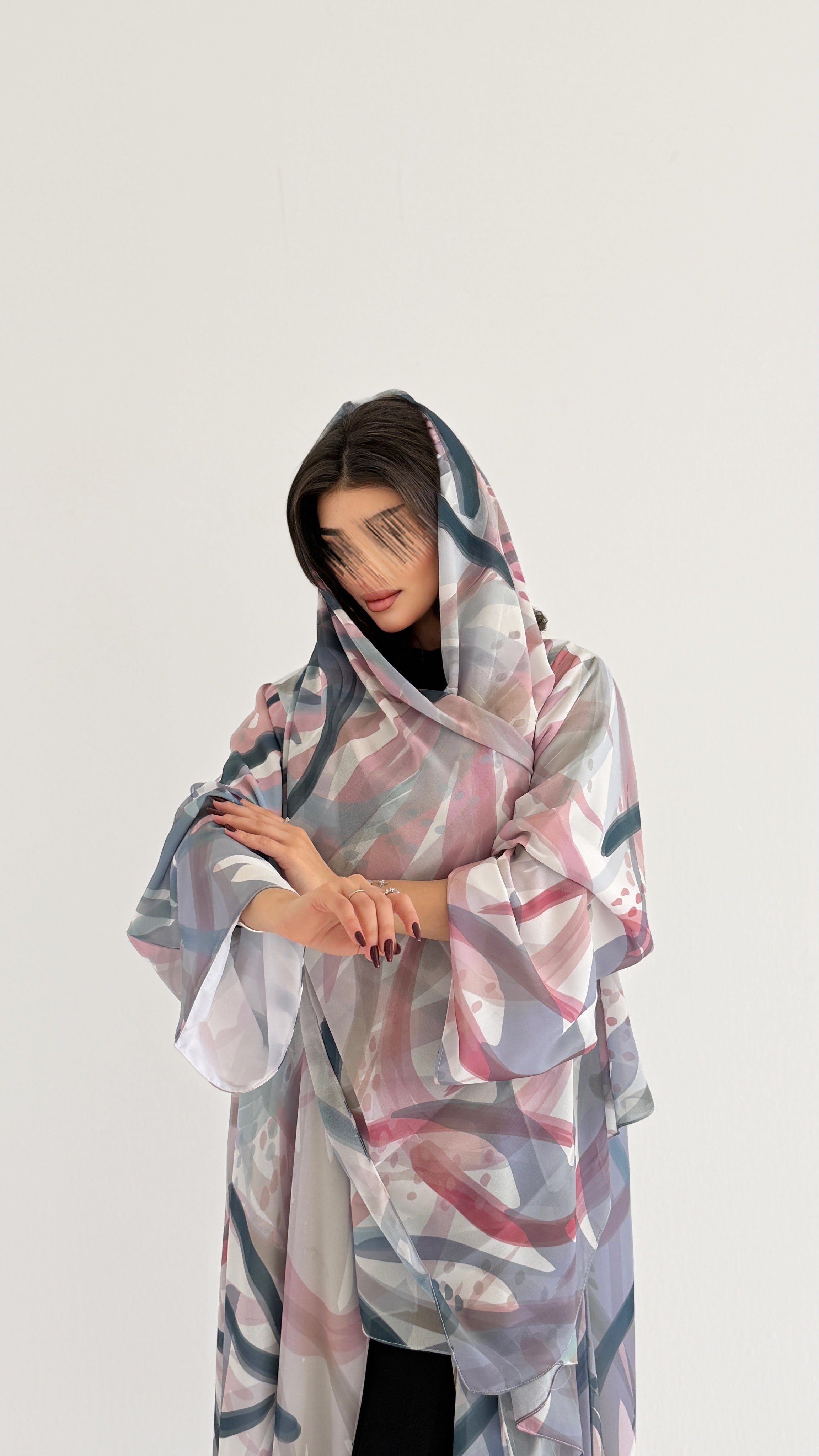 MWT1075 - عباية طباعة | Printed Abaya - Aya