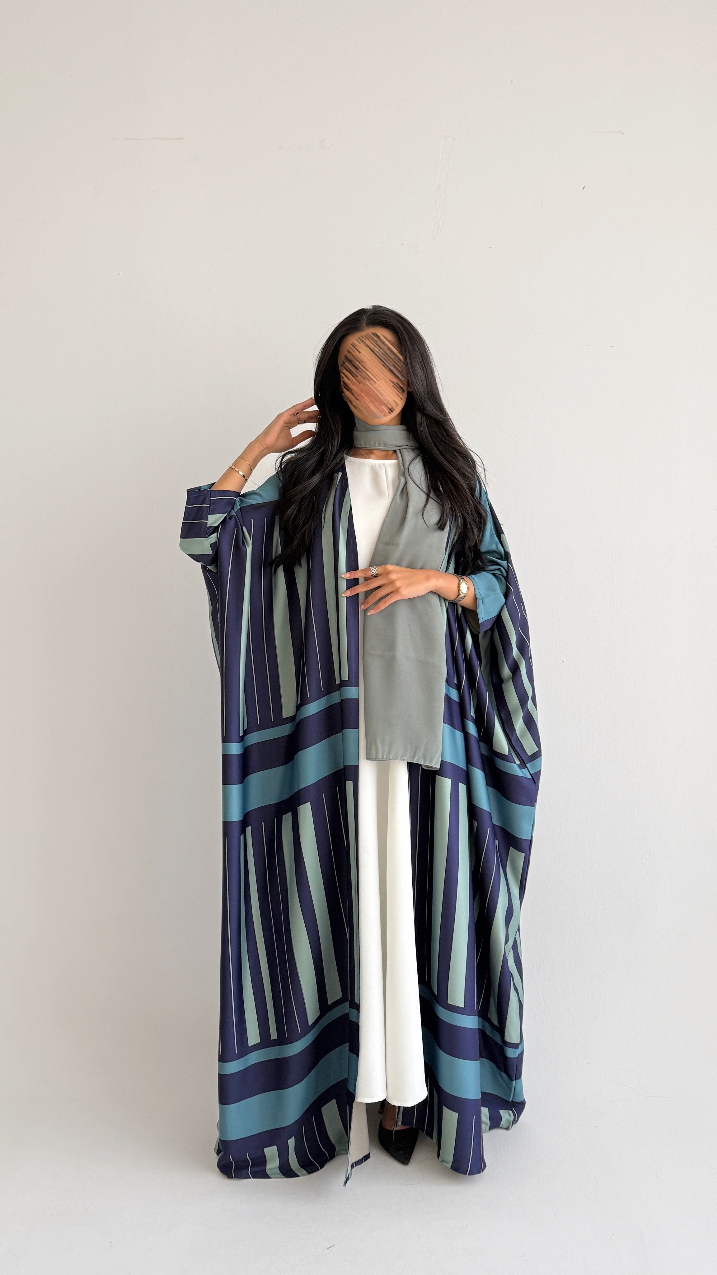 MWT2153 - عباية طباعة صيفية | Summer printed abaya