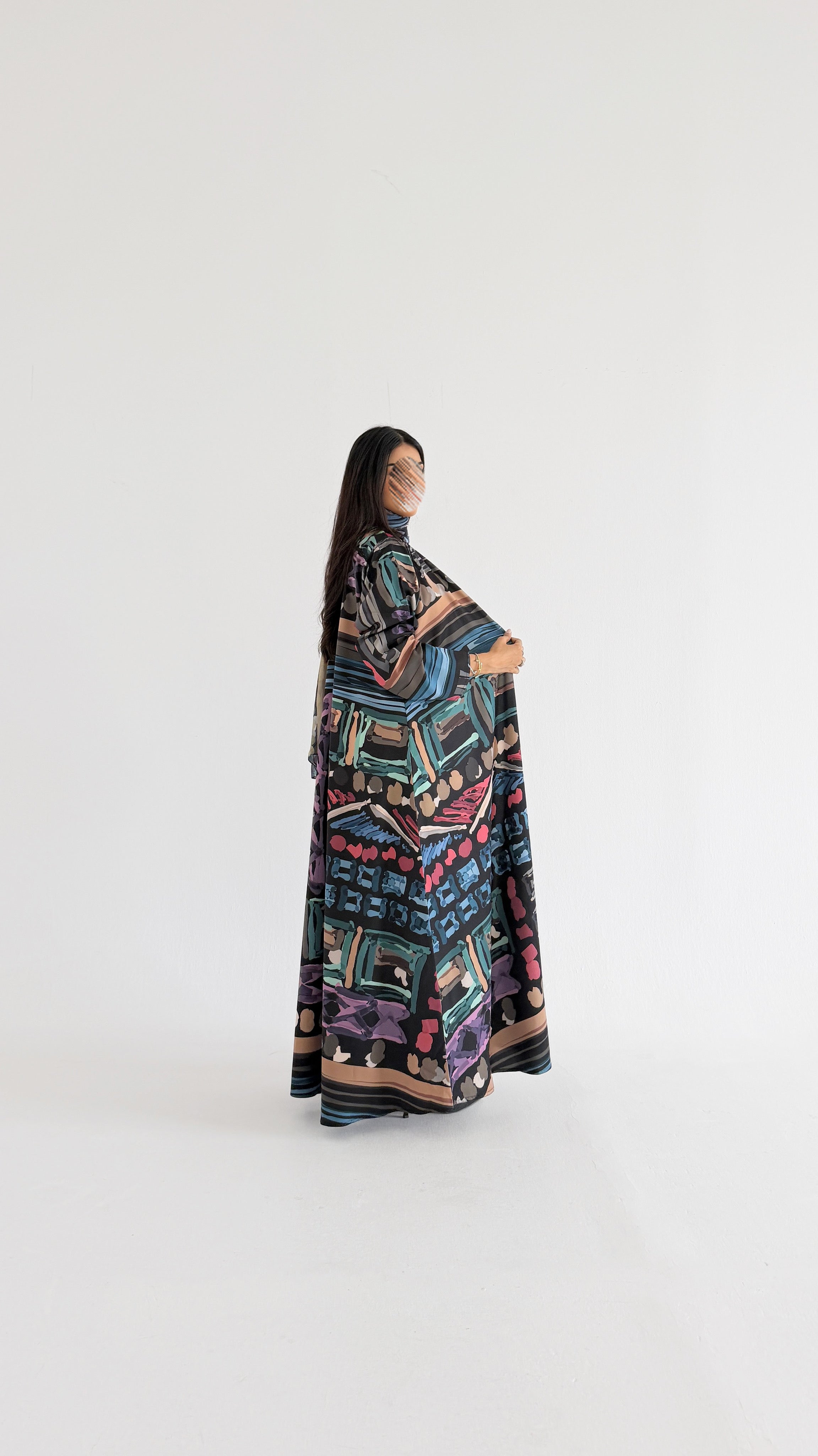 MWT1166 - عباية طباعة | Printed Abaya - Aya
