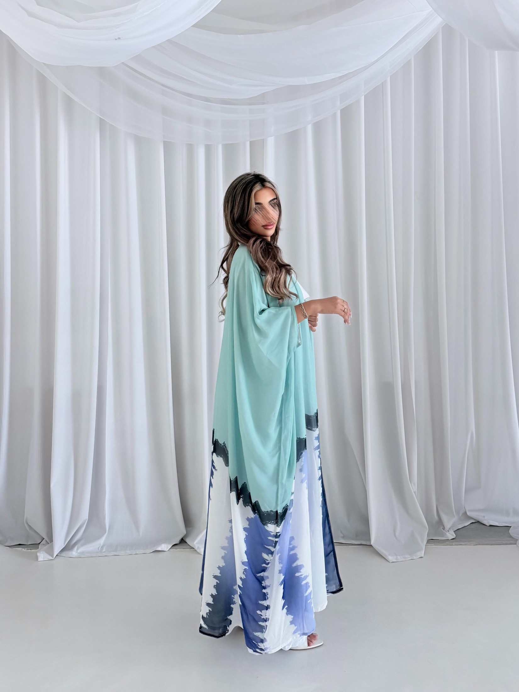 MWT5213 - عبايه طباعه شيفون - Aya