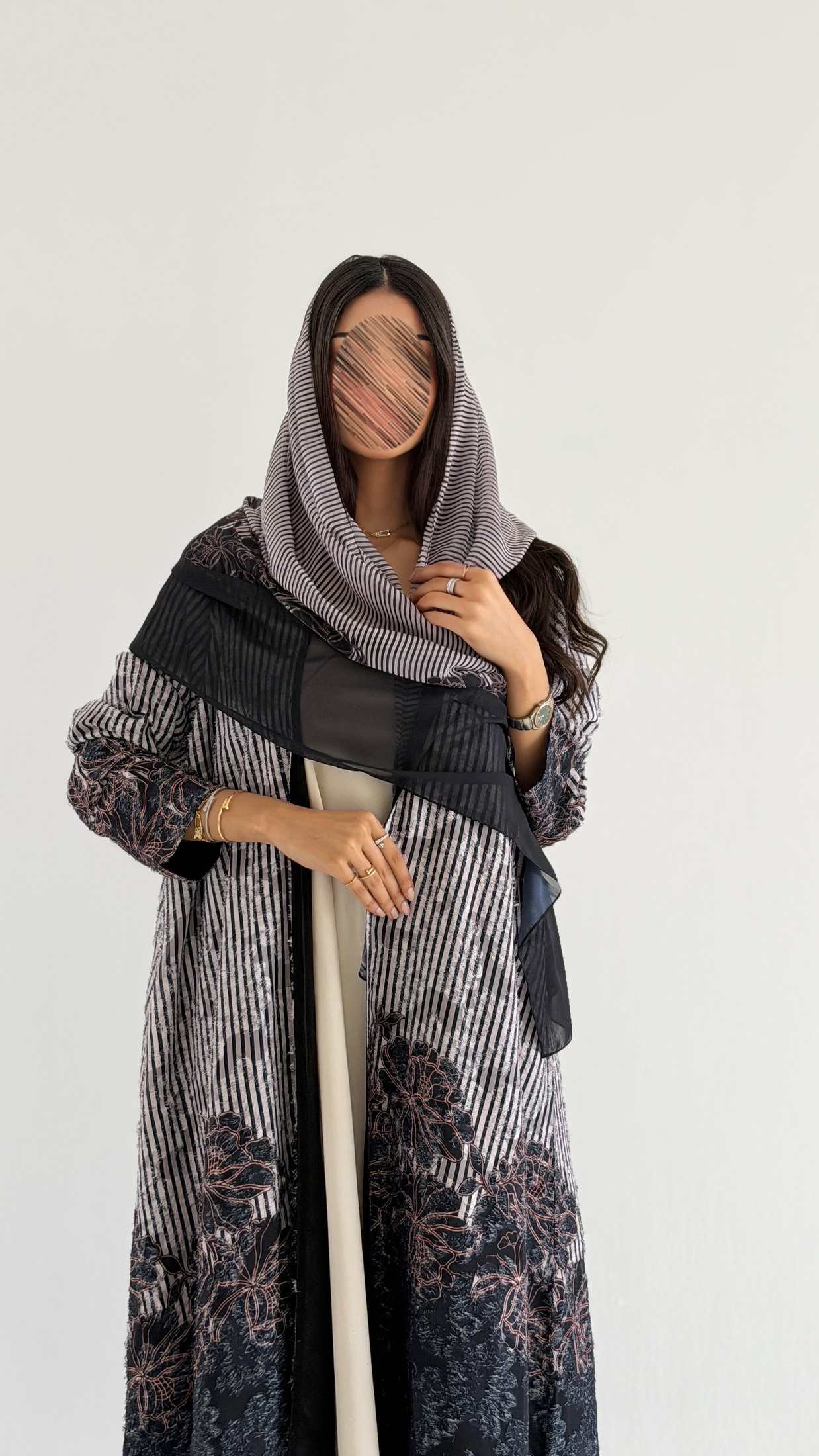 MWT1359 عباية طباعة | Printed Abaya - Aya