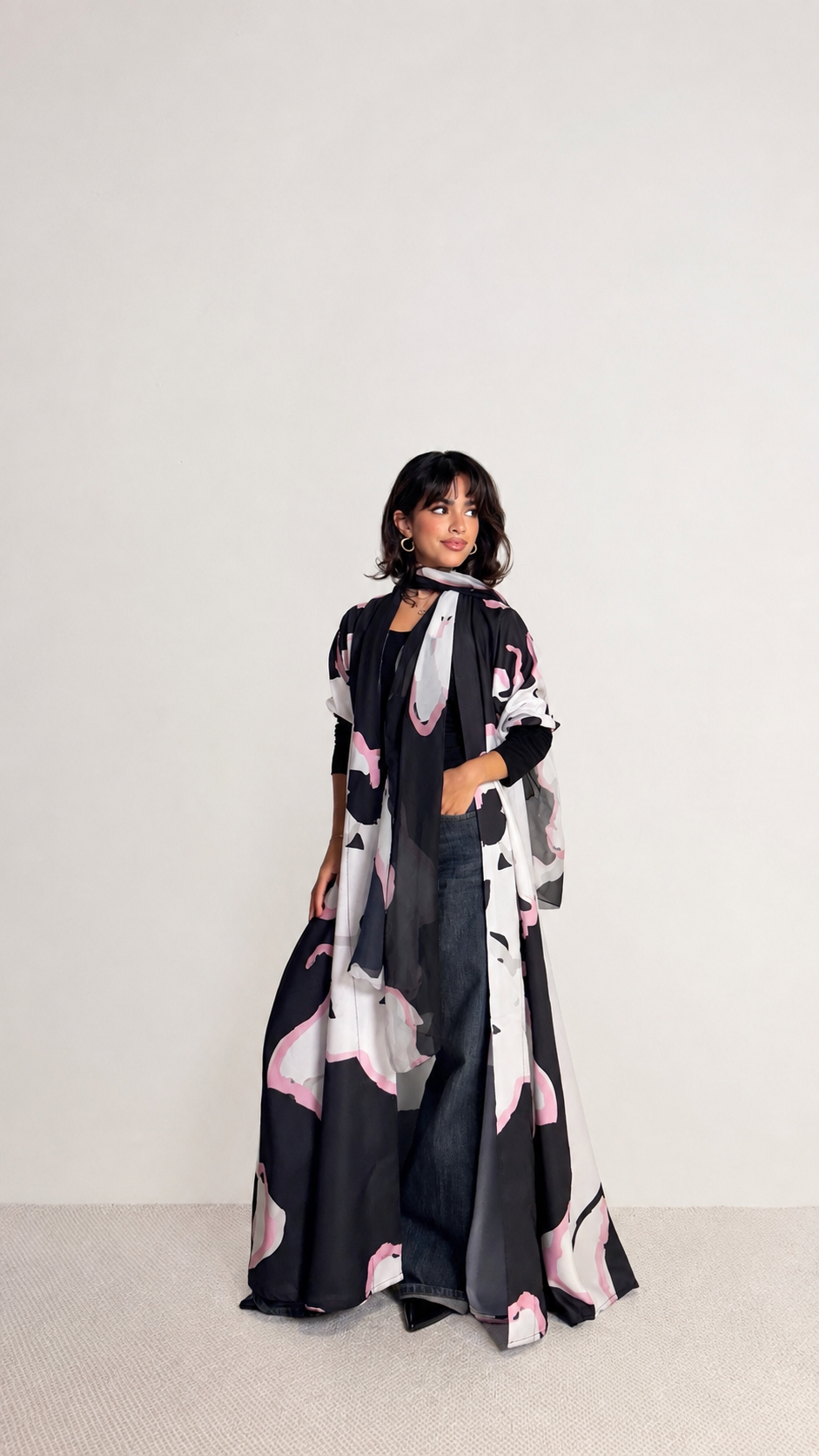 MW2209 - عباية طباعة | Printed Abaya - Aya