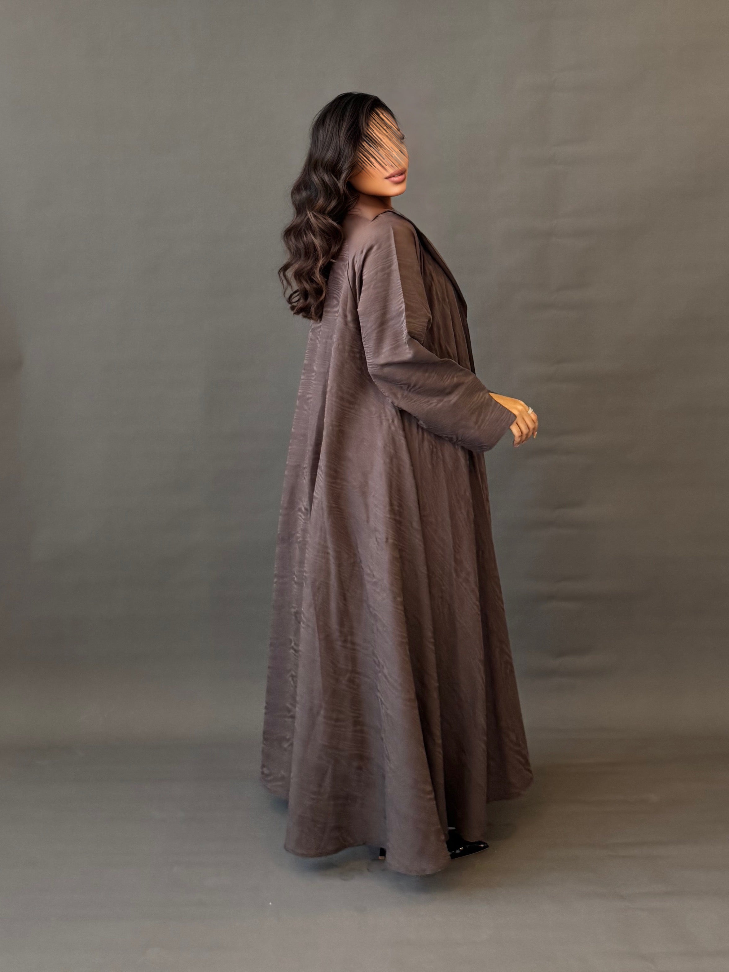 MW645 - Light Crepe Standing with Jacquard Half-Cloche